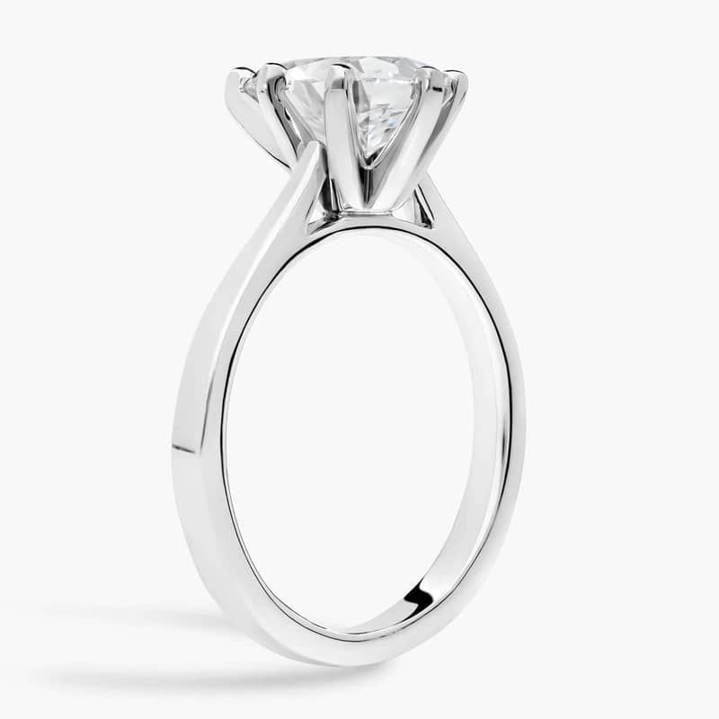 2 CT. GIA Certified Pear Lab Created Diamond Size 7 Petite Cathedral Solitaire Engagement Ring in Platinum