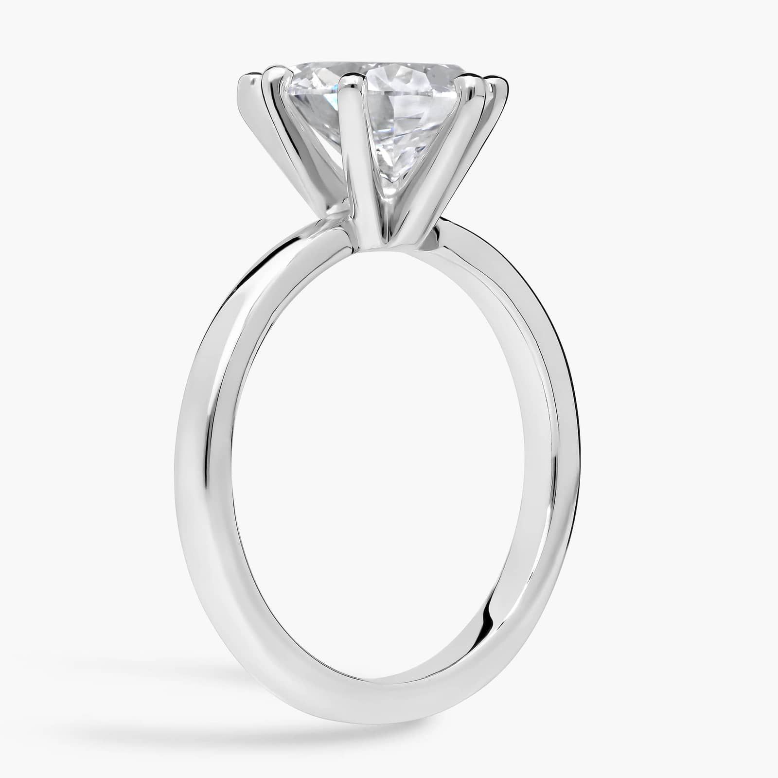 2 1/2 CT. GIA Certified Pear Lab Created Diamond Size 7 Six-Prong Low Dome Comfort Fit Solitaire Engagement Ring in 14k White Gold (2mm)