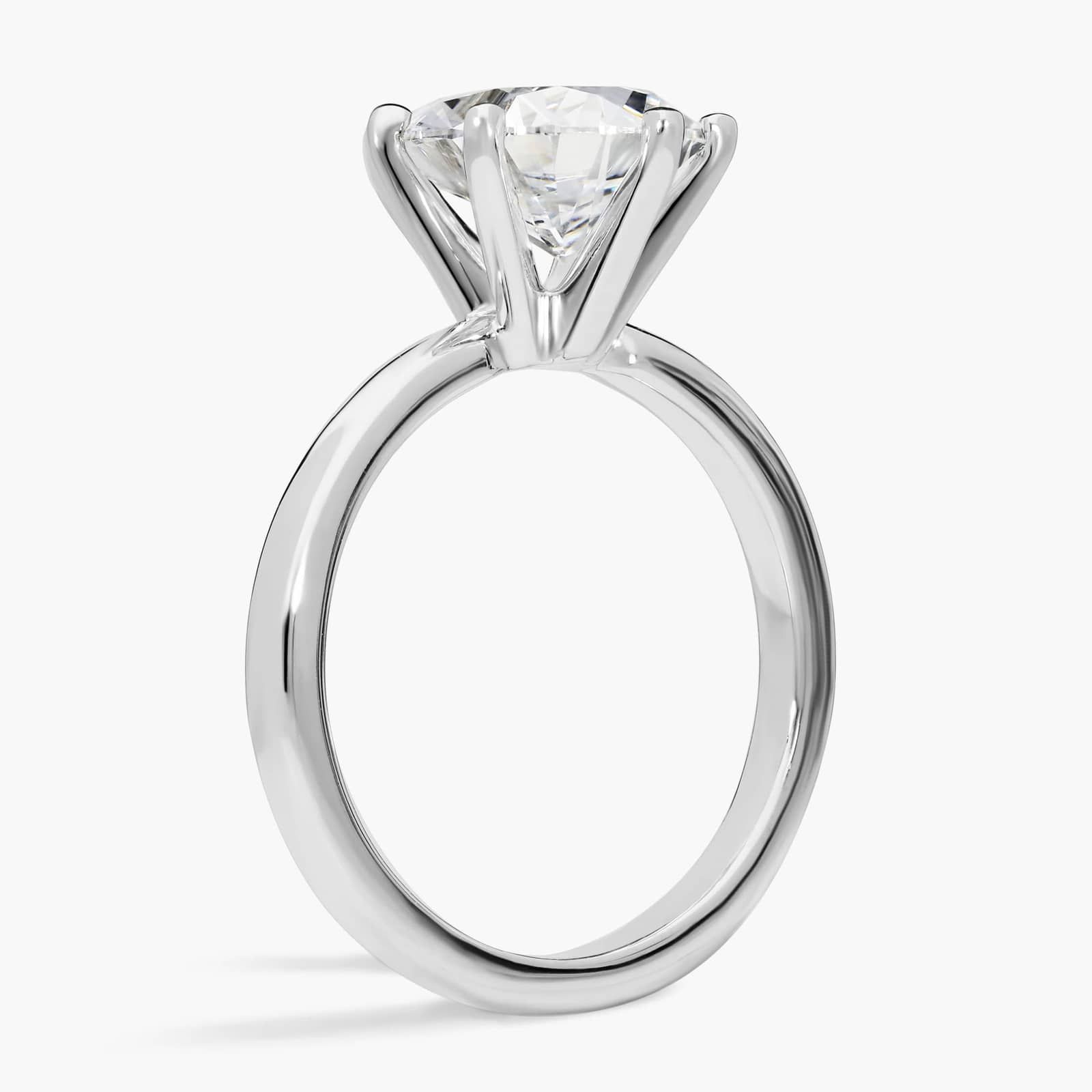 2 3/4 CT. GIA Certified Pear Lab Created Diamond Size 6 Six-Prong Low Dome Comfort Fit Solitaire Engagement Ring in 14k White Gold (2mm)