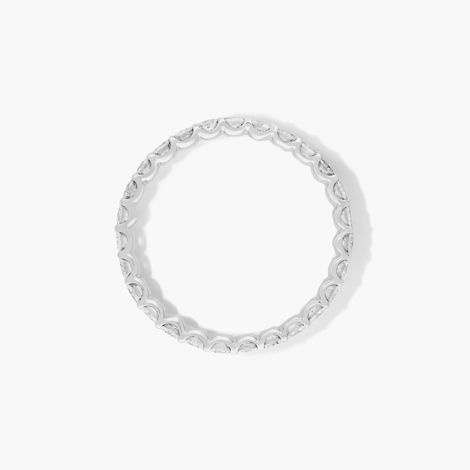 Shared Prong Contour Eternity Ring With 1 CTW Diamonds In 14K White Gold (2.00mm)