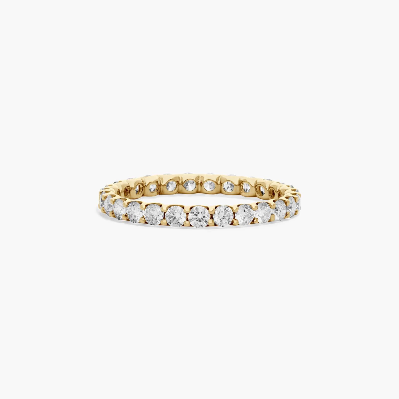 Shared Prong Contour Eternity Ring With 1 CTW Diamonds In 14K Yellow Gold (2.00mm)