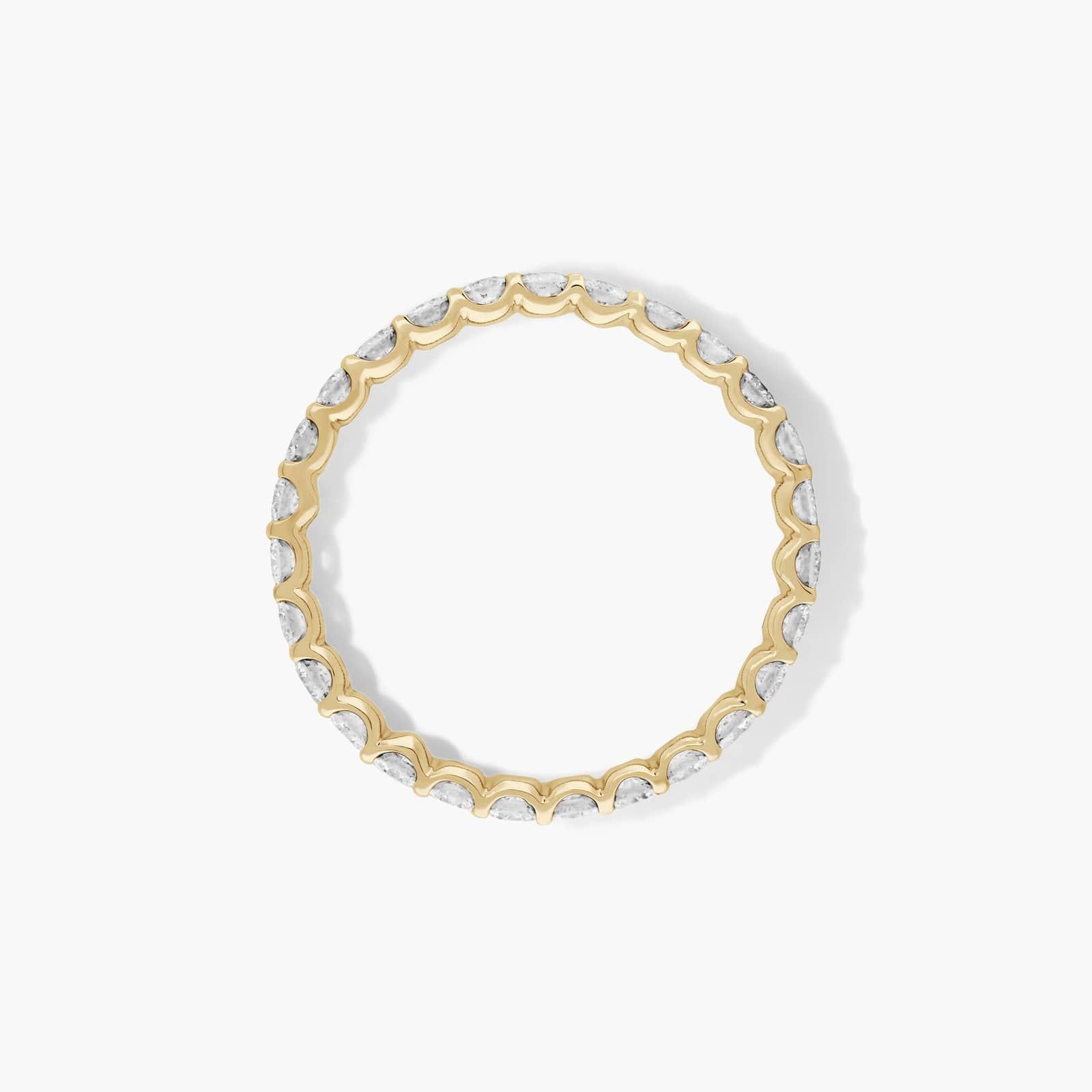 Shared Prong Contour Eternity Ring With 1 CTW Diamonds In 14K Yellow Gold (2.00mm)