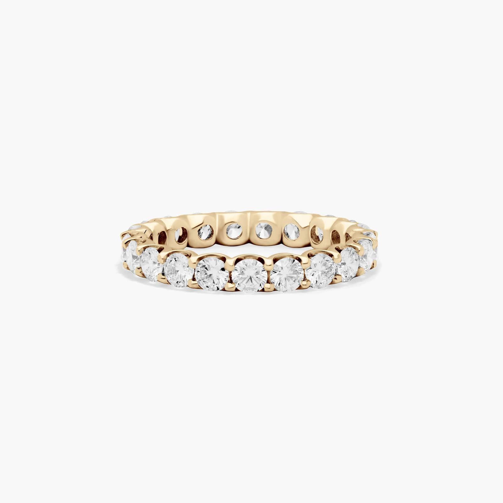 Shared Prong Contour Eternity Ring With 2 CTW Lab-Grown Diamonds In 14K Yellow Gold (3.00mm)
