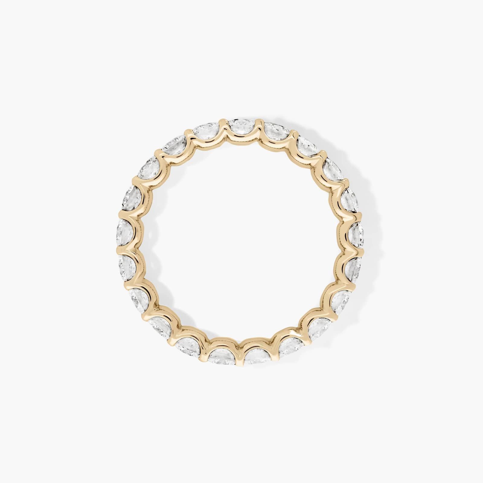 Shared Prong Contour Eternity Ring With 2 CTW Lab-Grown Diamonds In 14K Yellow Gold (3.00mm)