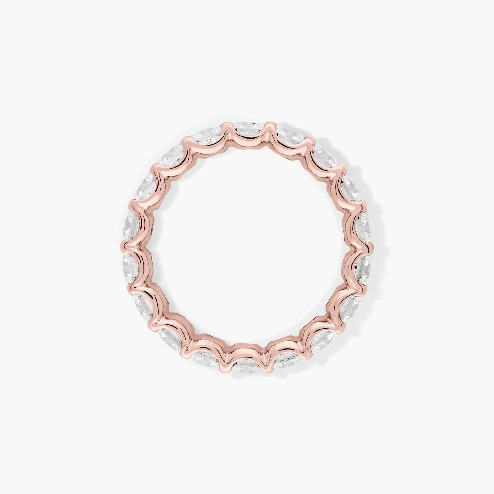 Shared Prong Contour Eternity Ring With 3 CTW Lab-Grown Diamonds In 14K Rose Gold (3.50mm)