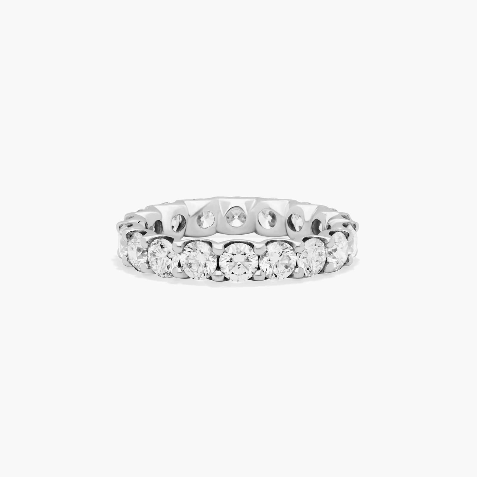 Shared Prong Contour Eternity Ring With 3 CTW Diamonds In Platinum (3.50mm)