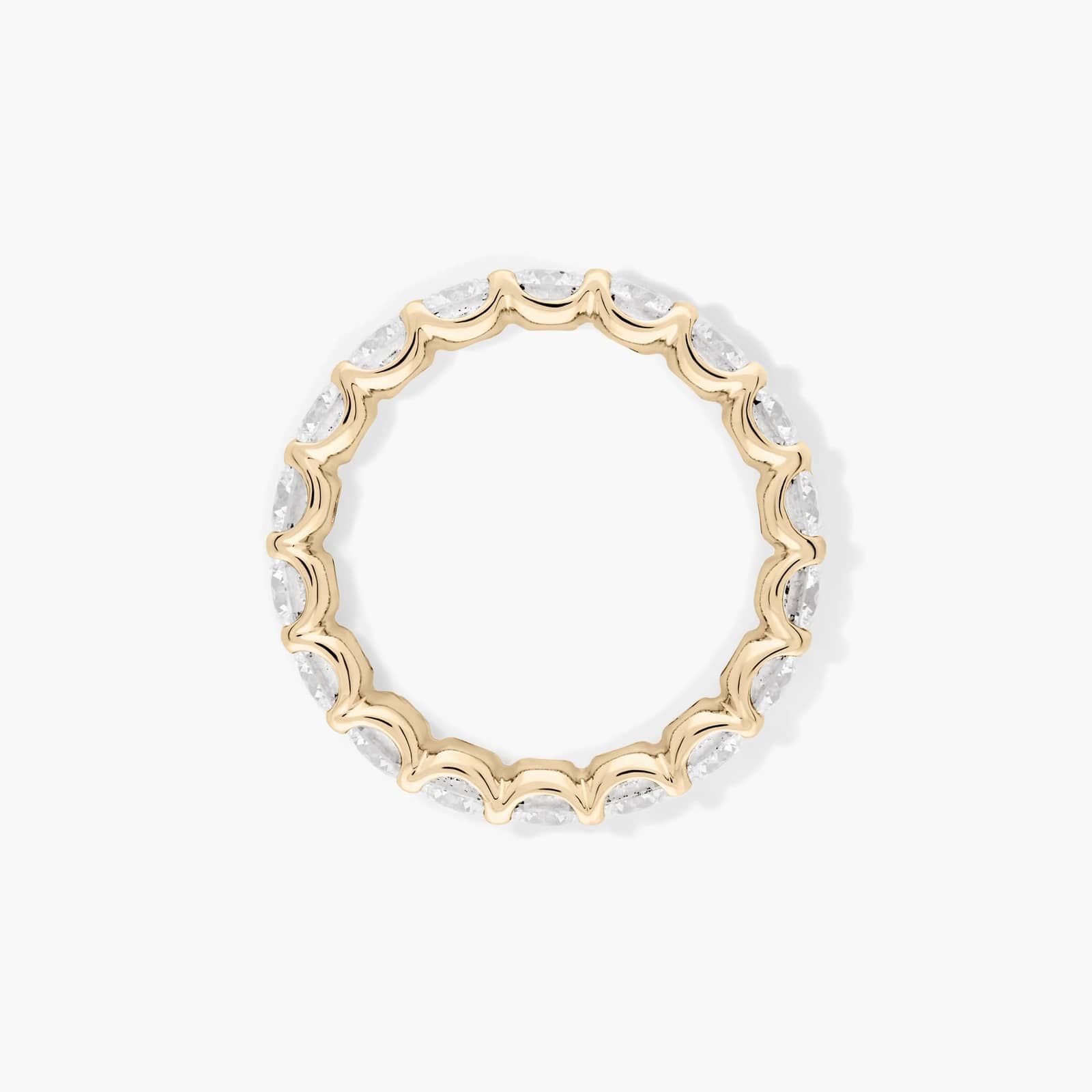 Shared Prong Contour Eternity Ring With 3 CTW Lab-Grown Diamonds In 14K Yellow Gold (3.50mm)