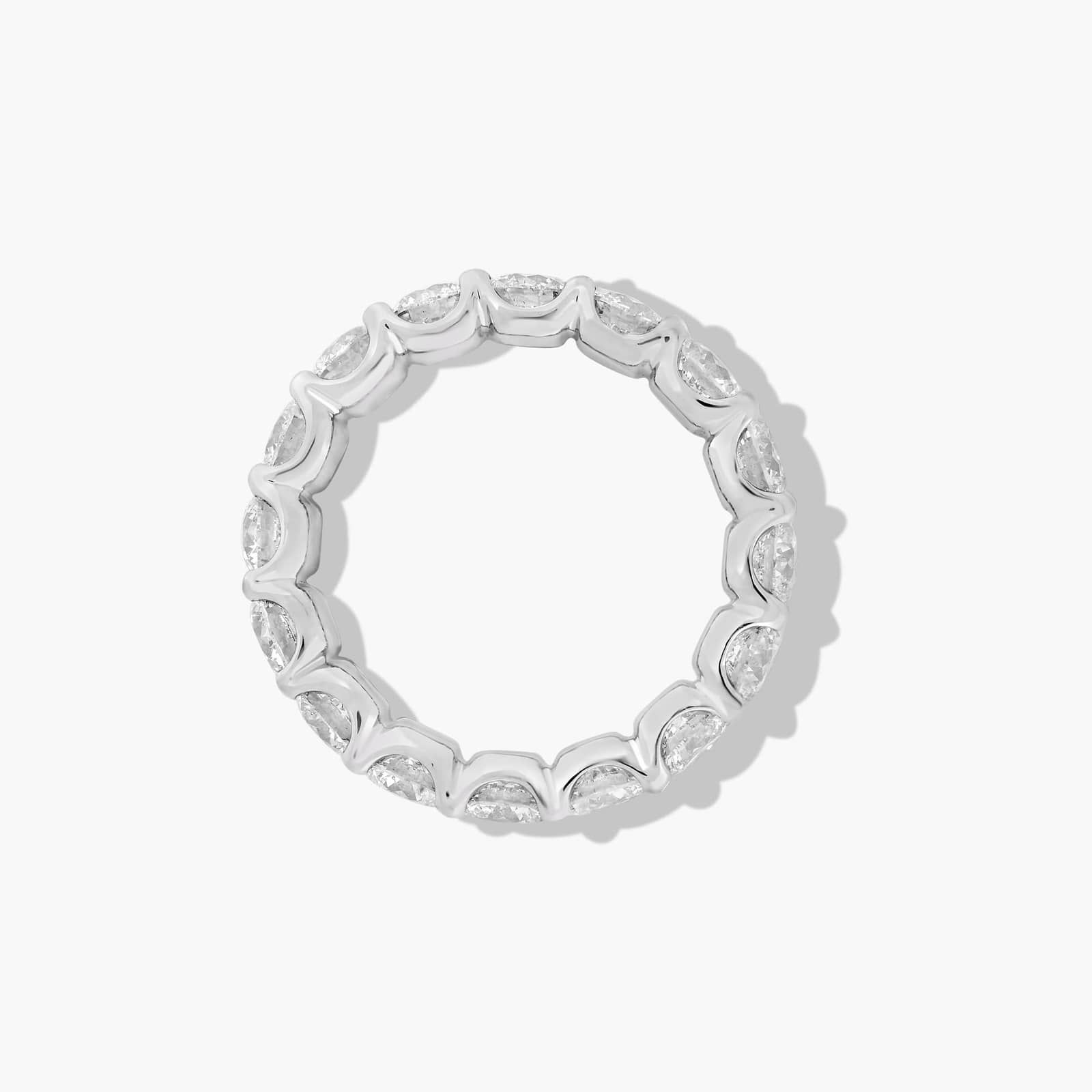 Shared Prong Contour Eternity Ring With 4 CTW Lab-Grown Diamonds In 14K White Gold (4.00mm)