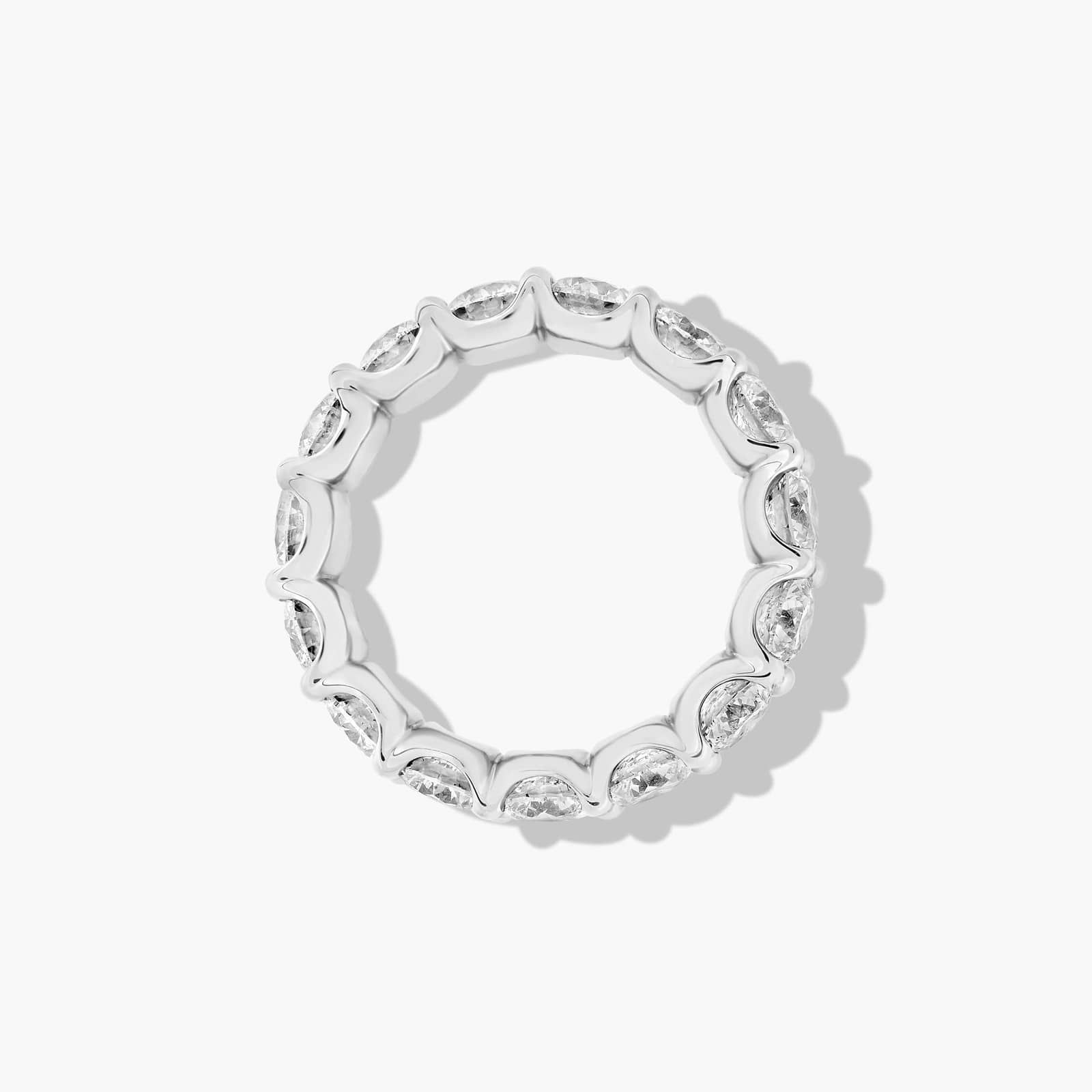 Shared Prong Contour Eternity Ring With 5 CTW Diamonds In 14K White Gold (4.50mm)
