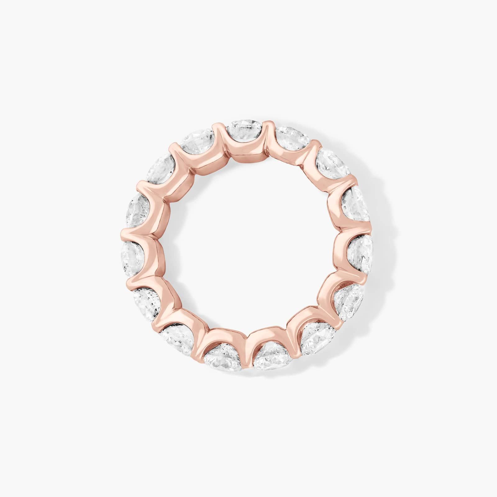 Shared Prong Contour Eternity Ring With 6 CTW Lab-Grown Diamonds In 14K Rose Gold (5.00mm)