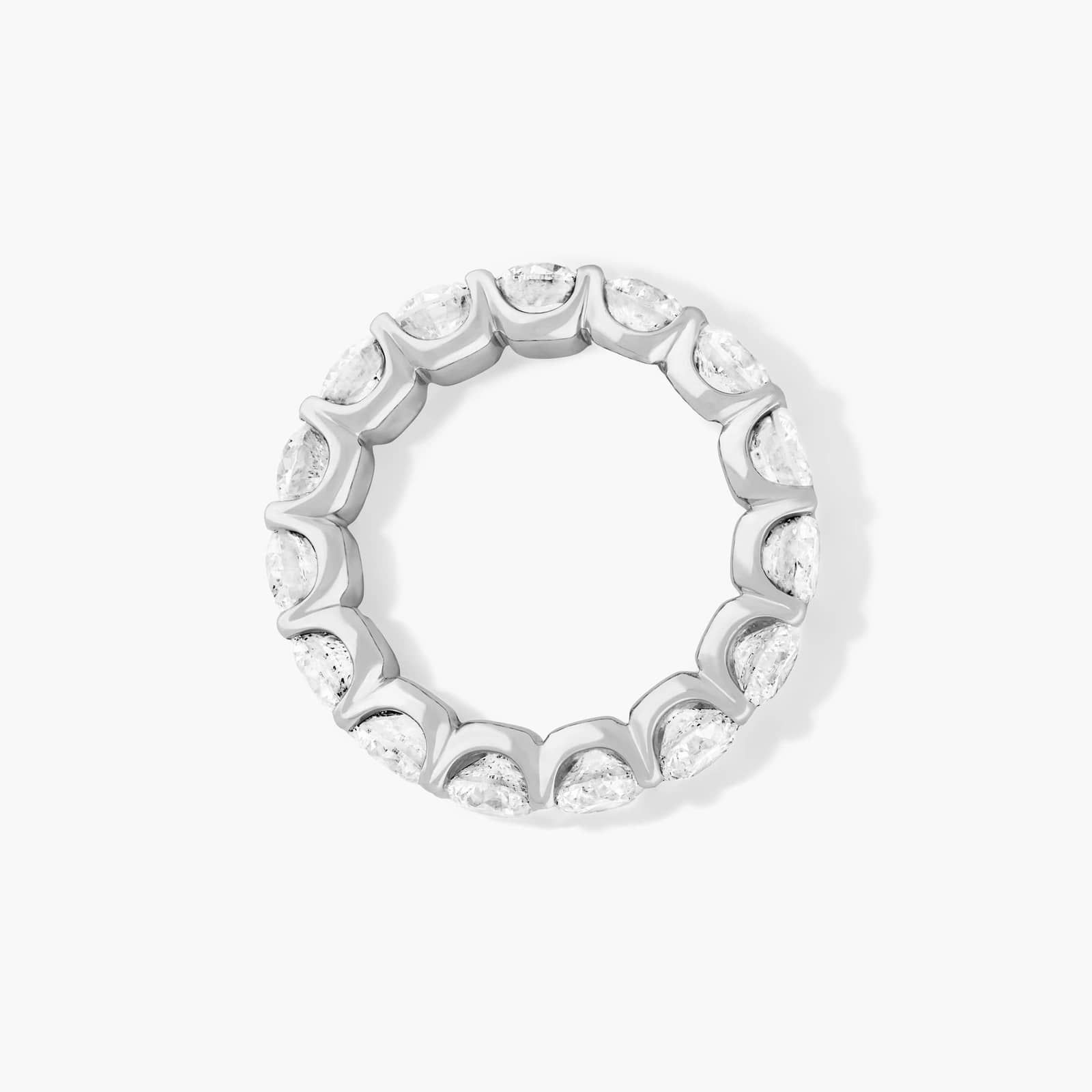 Shared Prong Contour Eternity Ring With 6 CTW Diamonds In 14K White Gold (5.00mm)