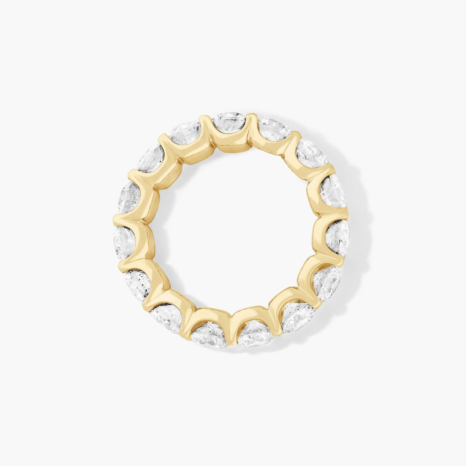 Shared Prong Contour Eternity Ring With 6 CTW Lab-Grown Diamonds In 14K Yellow Gold (5.00mm)