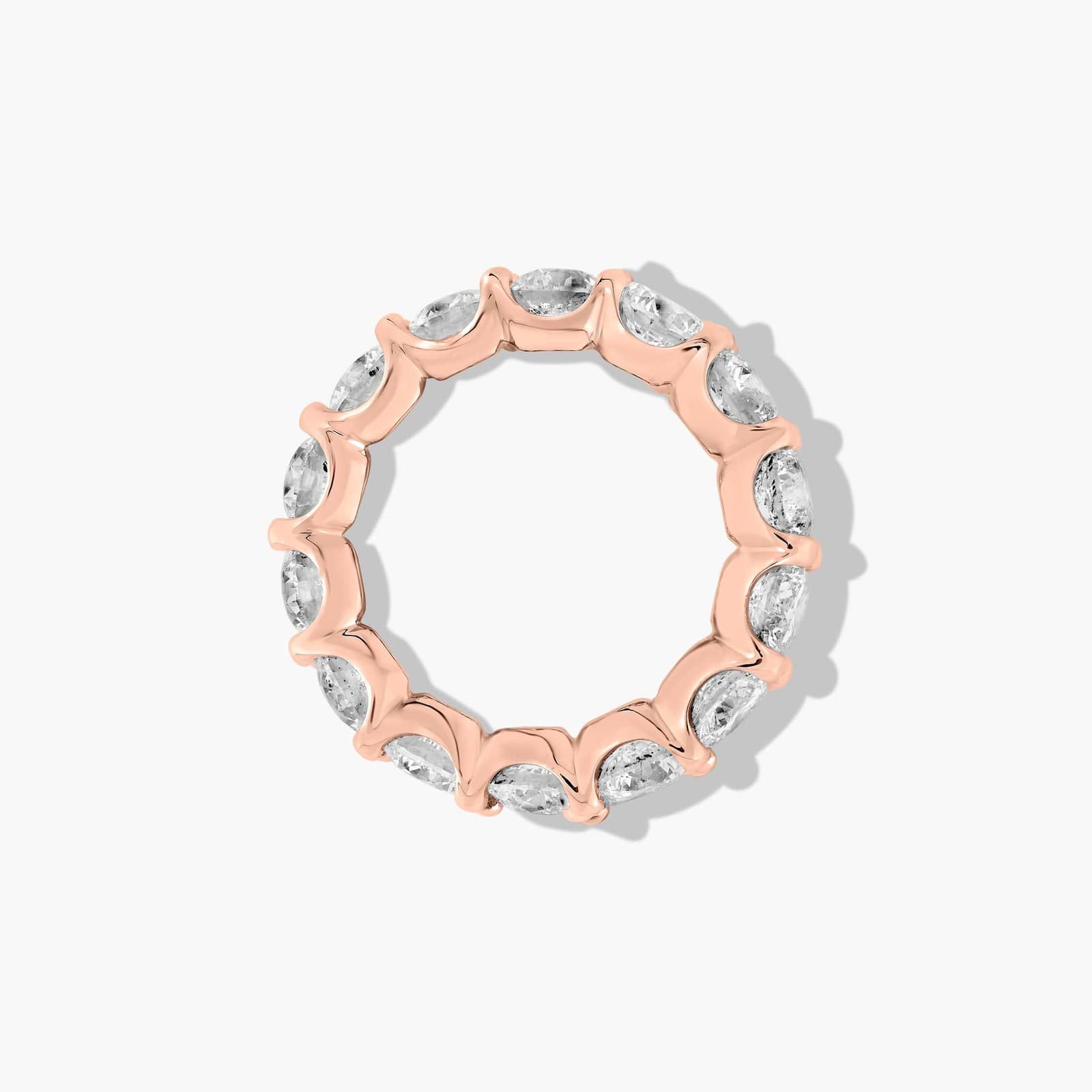 Shared Prong Contour Eternity Ring With 7 CTW Lab-Grown Diamonds In 14K Rose Gold (5.00mm)