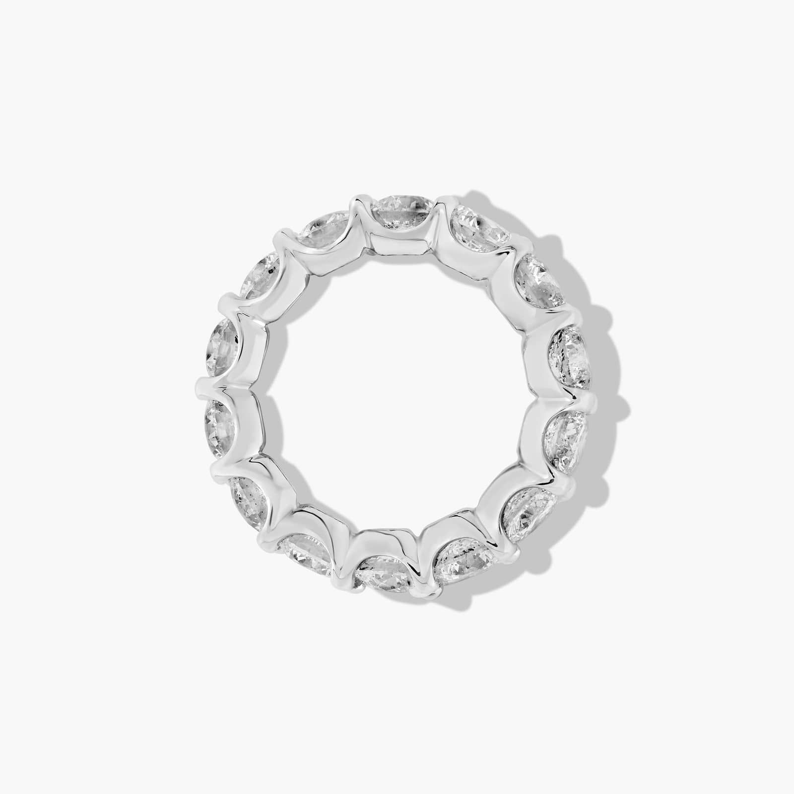 Shared Prong Contour Eternity Ring With 7 CTW Lab-Grown Diamonds In 14K White Gold (5.00mm)