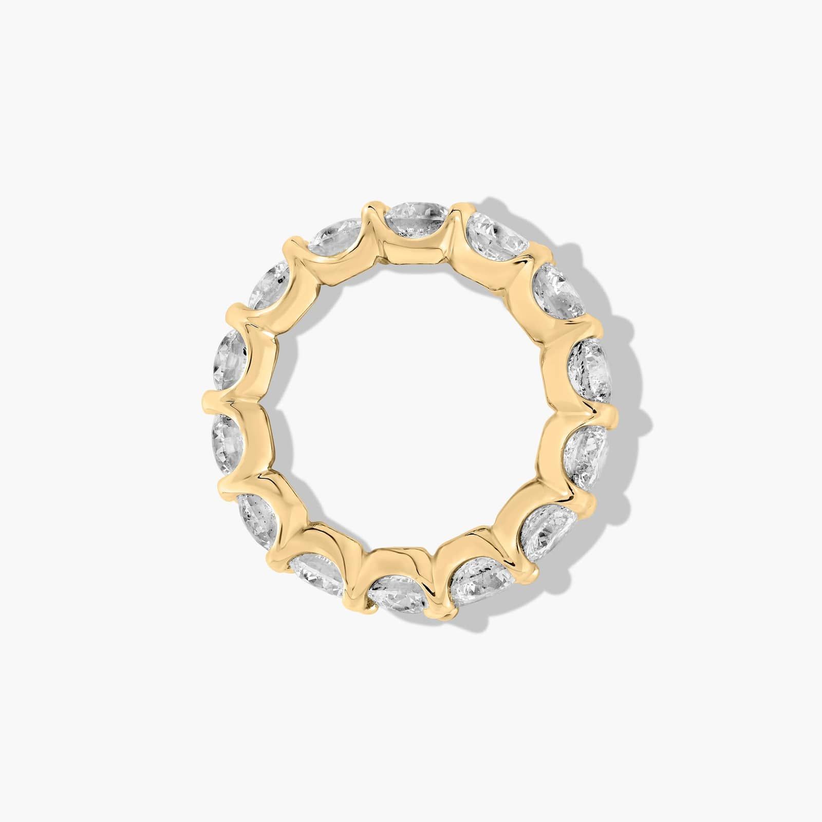Shared Prong Contour Eternity Ring With 7 CTW Lab-Grown Diamonds In 14K Yellow Gold (5.00mm)