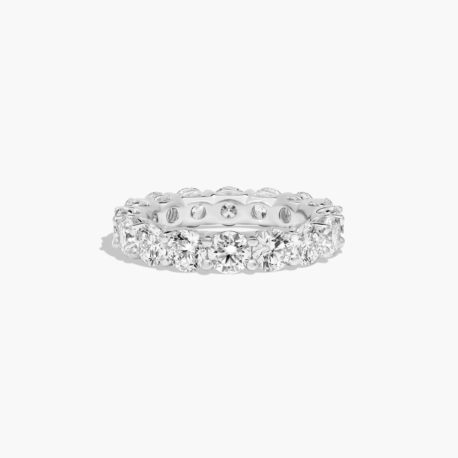 Platinum low dome Basket Lab-Grown Diamond Eternity Ring (5 CTW F-G / VS2-SI1)