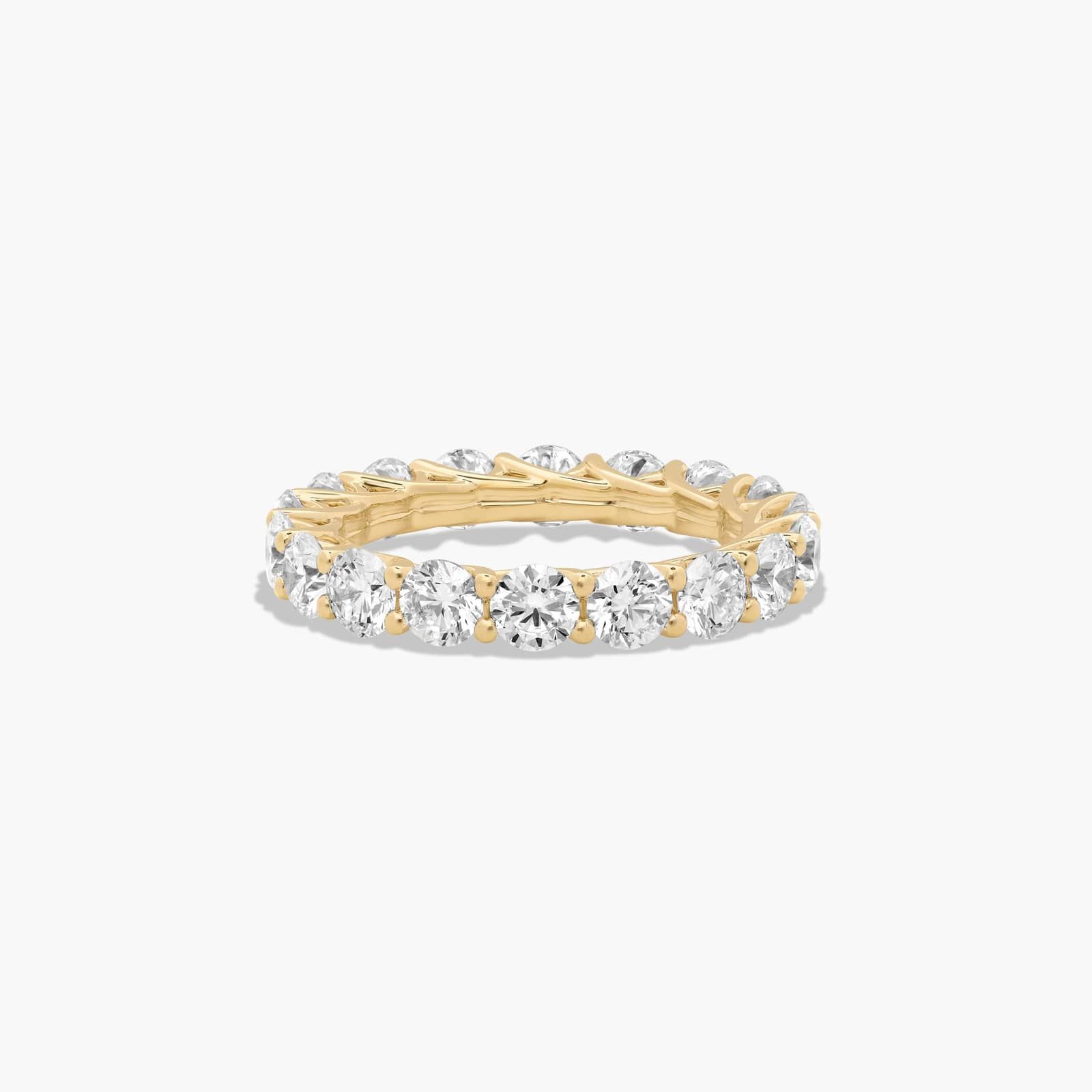 Trellis Eternity Ring With 3 CTW Lab-Grown Diamonds In 14K Yellow Gold (3.50mm)