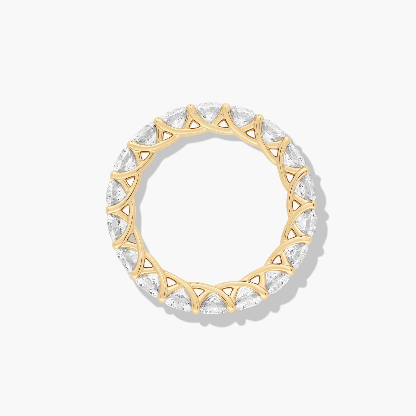 Trellis Eternity Ring With 3 CTW Lab-Grown Diamonds In 14K Yellow Gold (3.50mm)