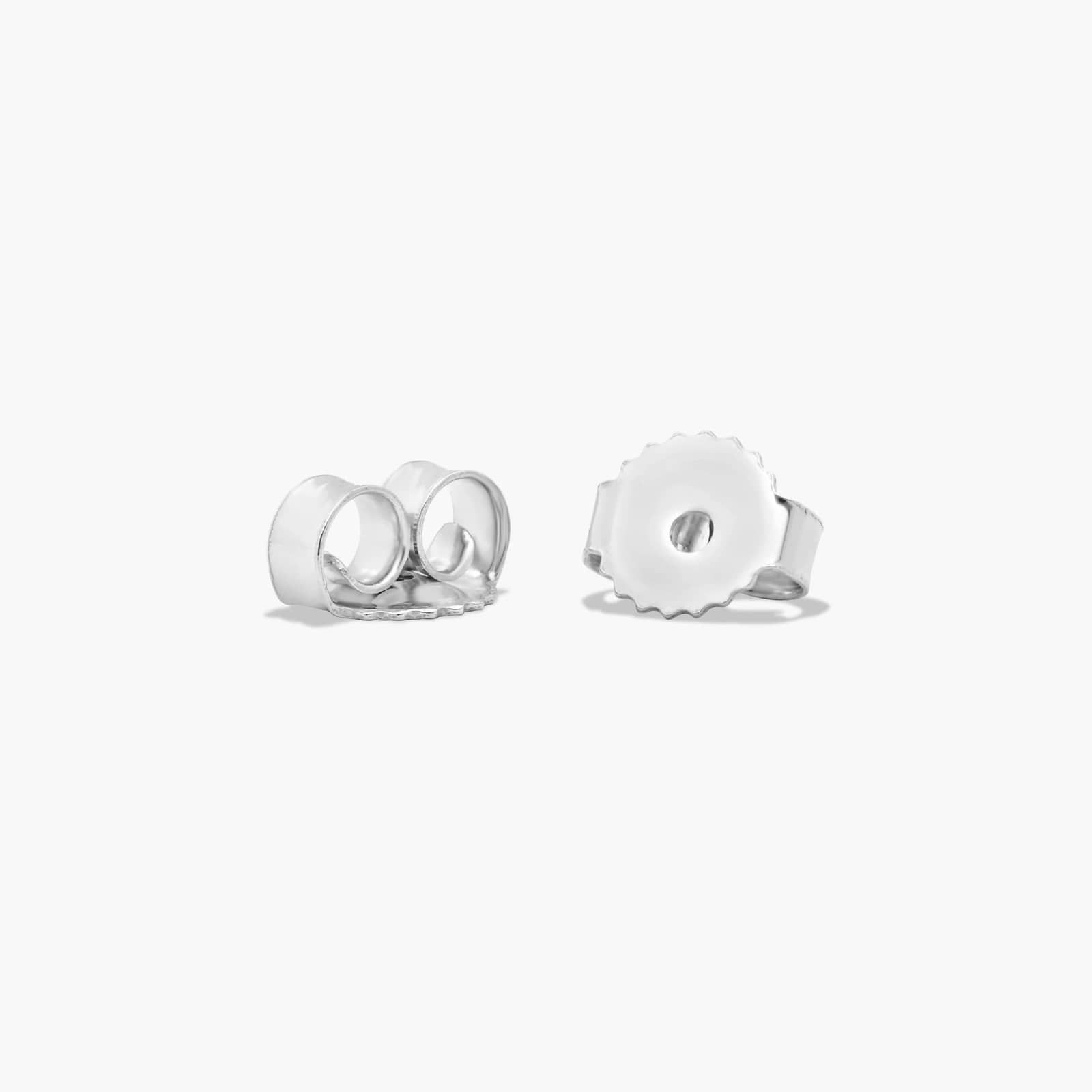 Bezel 0.25 CTW Diamond Stud Earrings In 14K White Gold