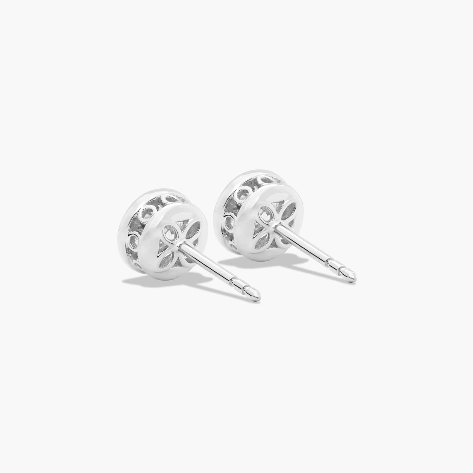 Bezel 1 CTW Diamond Stud Earrings In Platinum