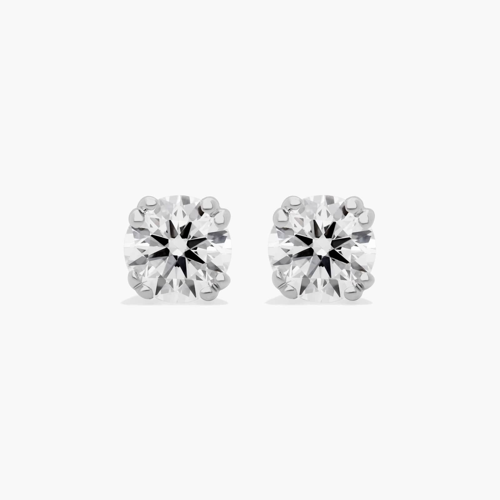 Double Prong 0.25 CTW Diamond Stud Earrings In Platinum