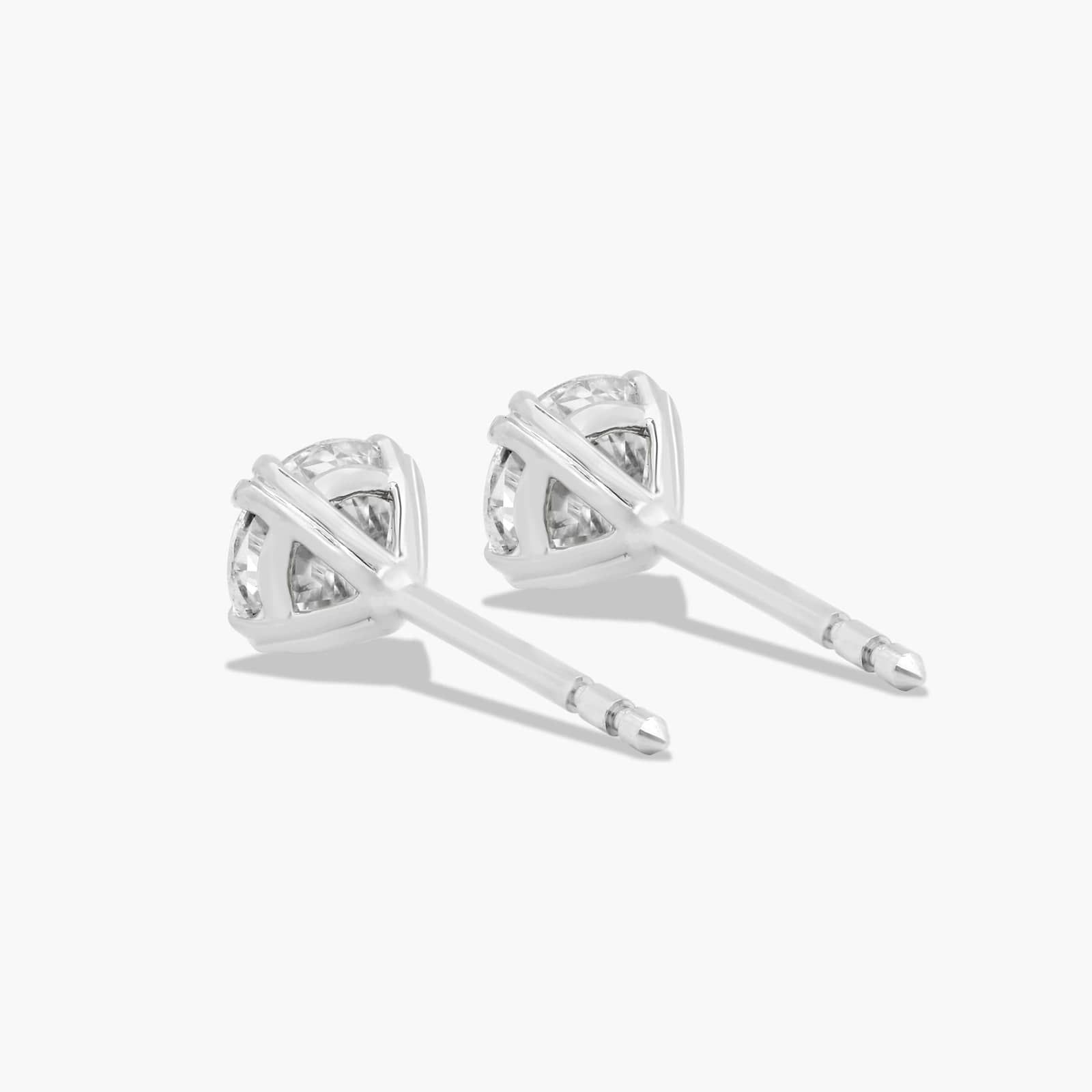 Double Prong 1 CTW Diamond Stud Earrings In Platinum