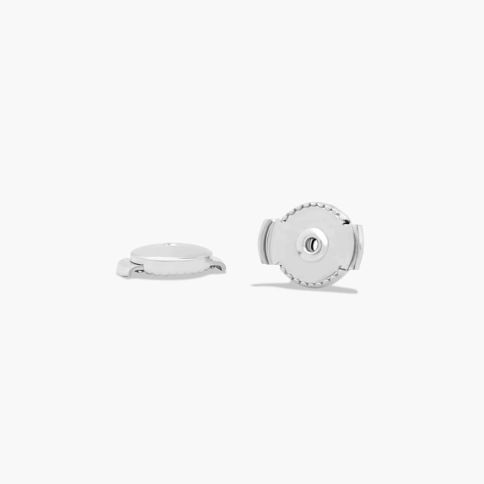 Milgrain Bezel 1 CTW Diamond Stud Earrings In 14K White Gold