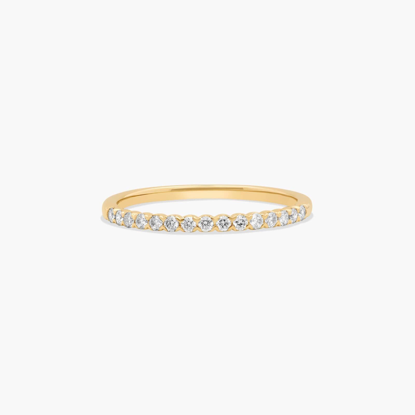 Fishtail Wedding Ring With 0.2 CTW Diamonds In 14K Yellow Gold (1.50mm)