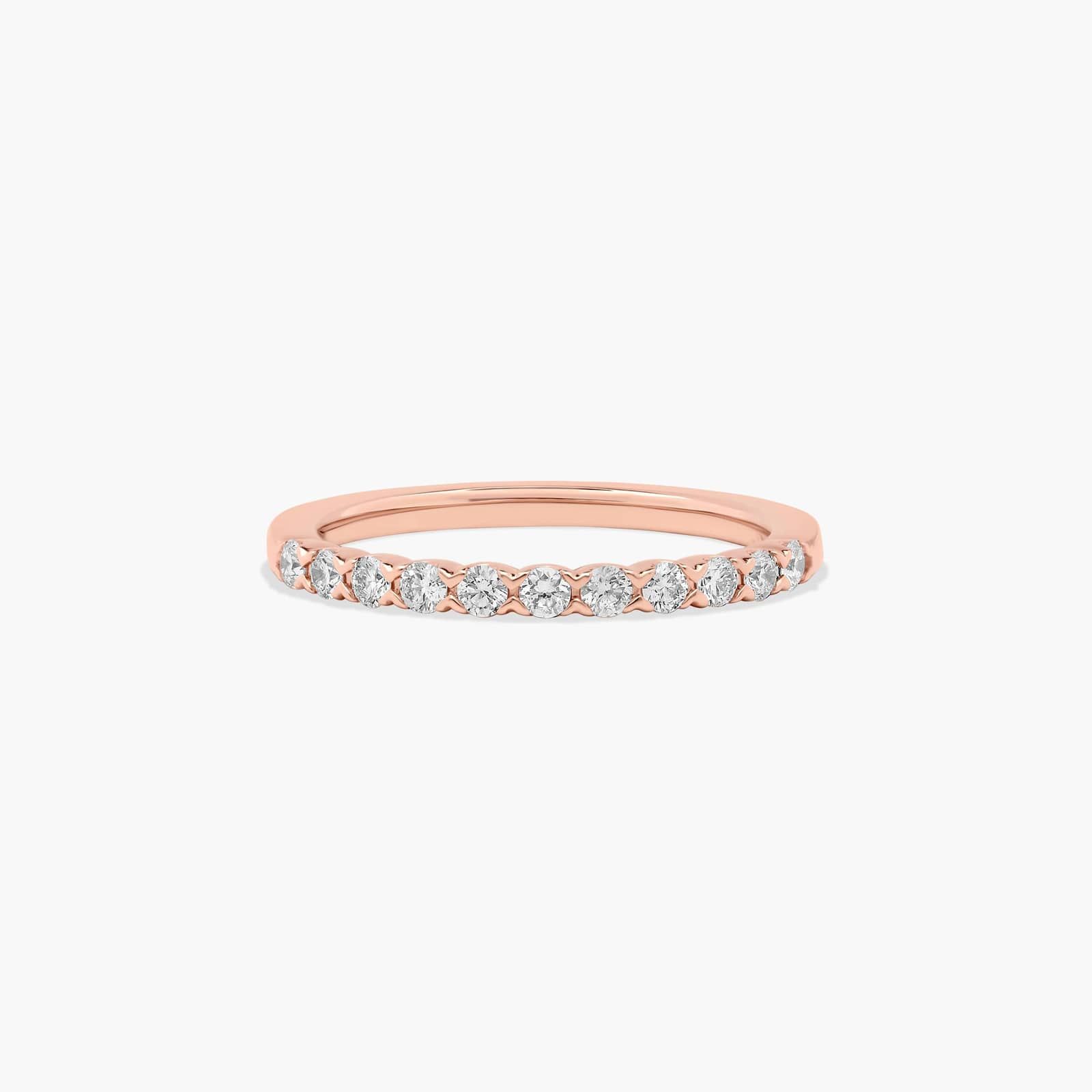 Fishtail Wedding Ring With 0.3 CTW Diamonds In 14K Rose Gold (2.00mm)