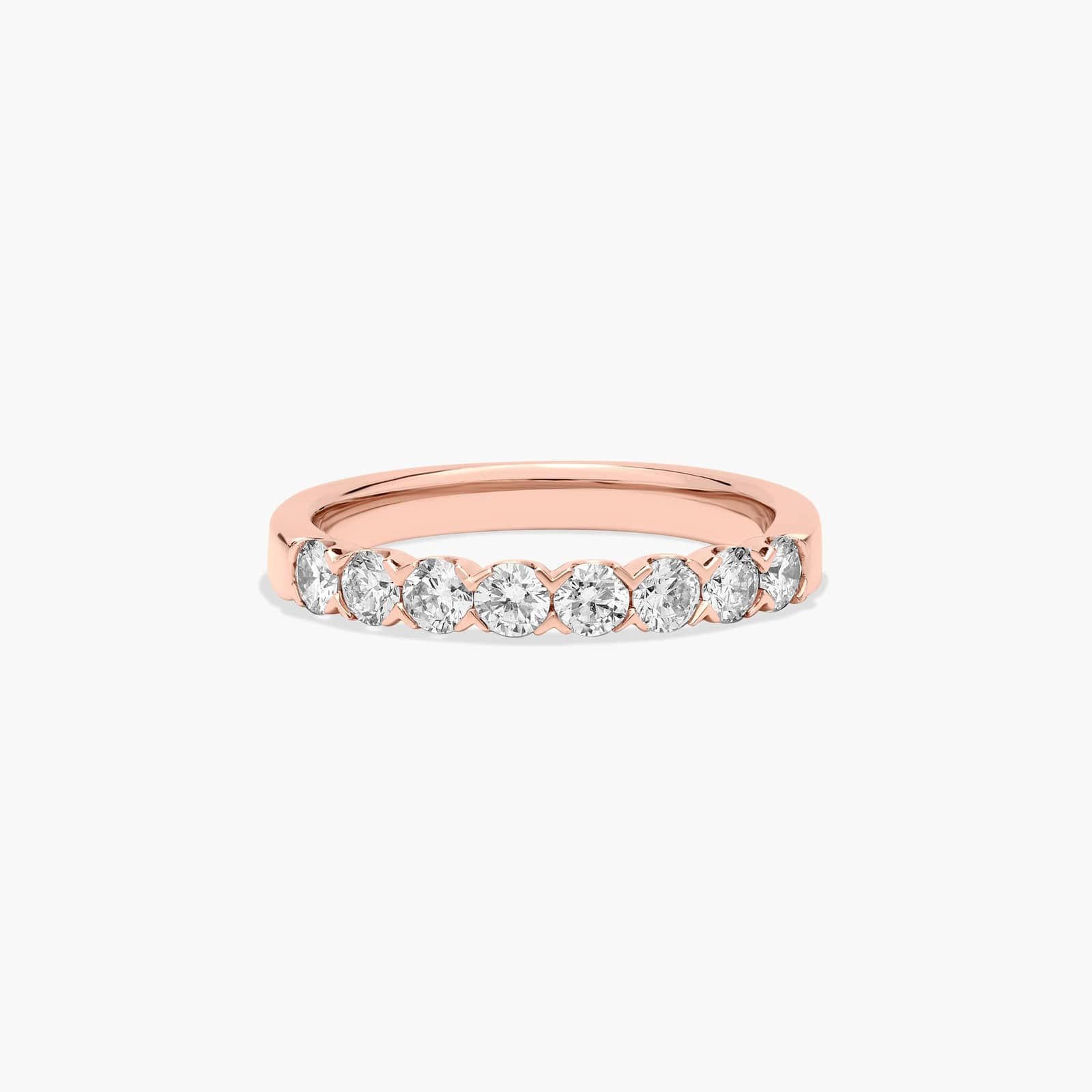 Fishtail Wedding Ring With 0.5 CTW Diamonds In 14K Rose Gold (2.50mm)