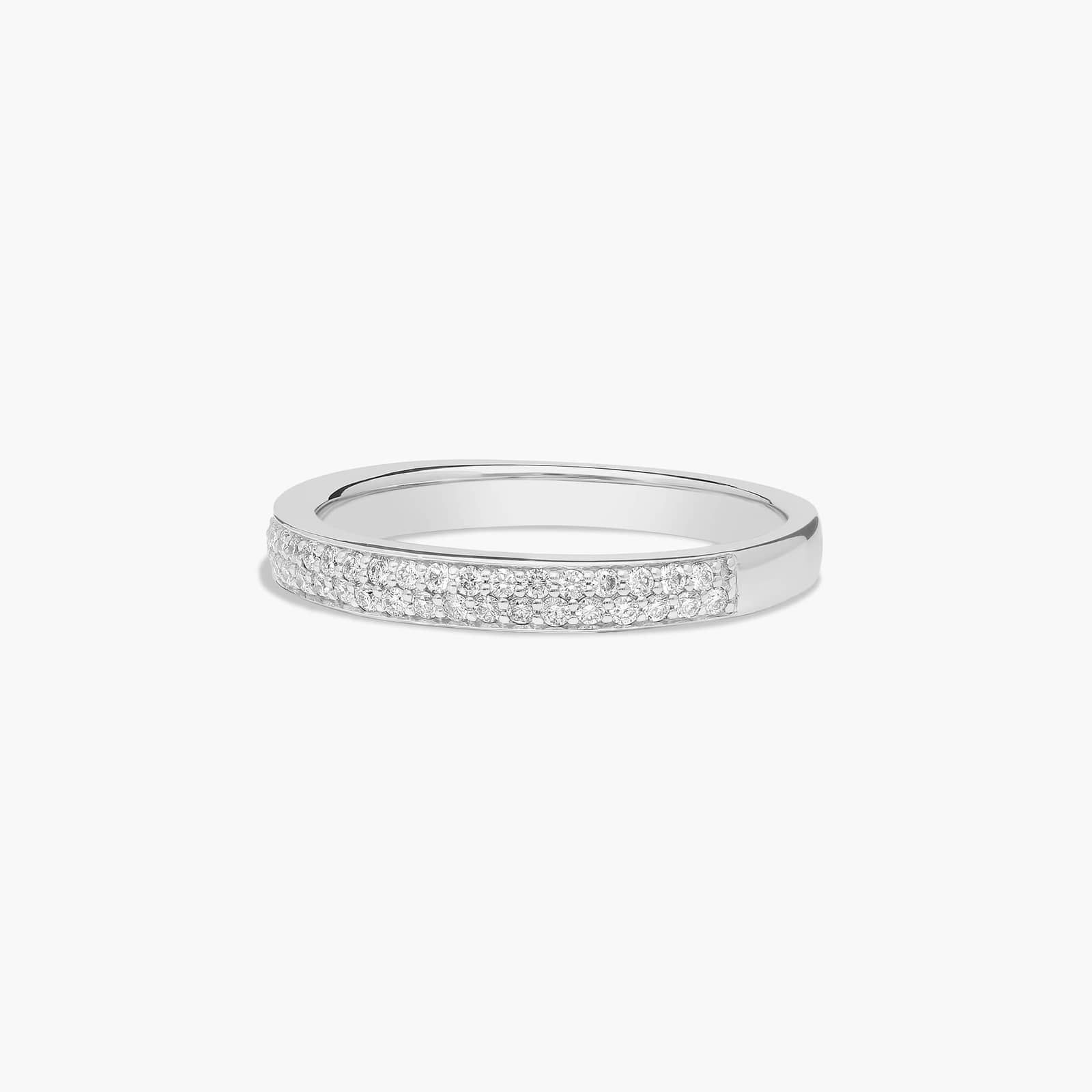 Double Row Pavé Wedding Ring With 0.36 CTW Diamonds In Platinum (3.00mm)