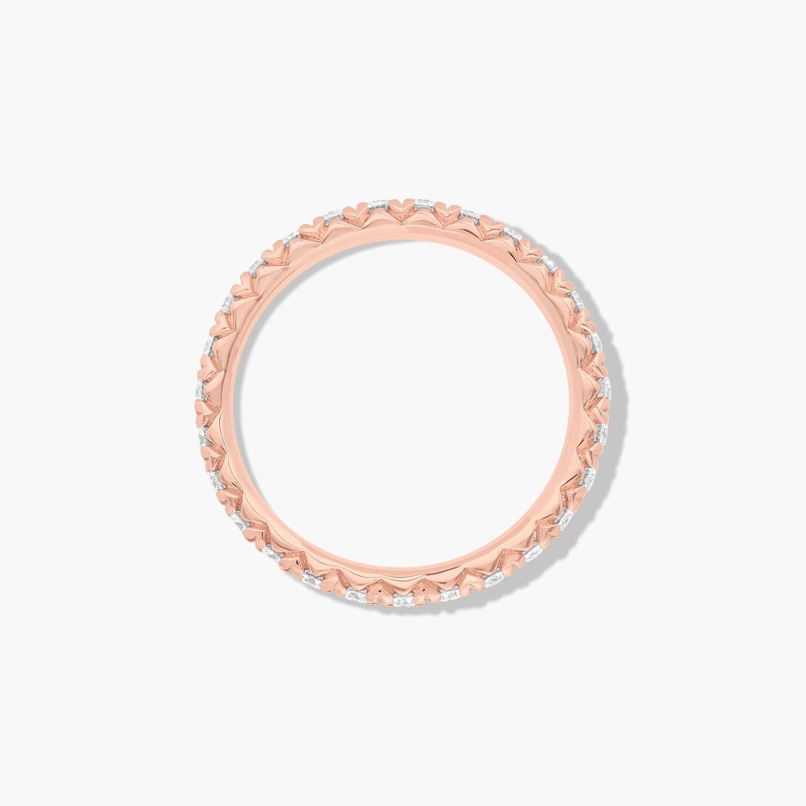 French Cut Pavé Eternity Ring With 0.5 CTW Diamonds In 14K Rose Gold (2.00mm)