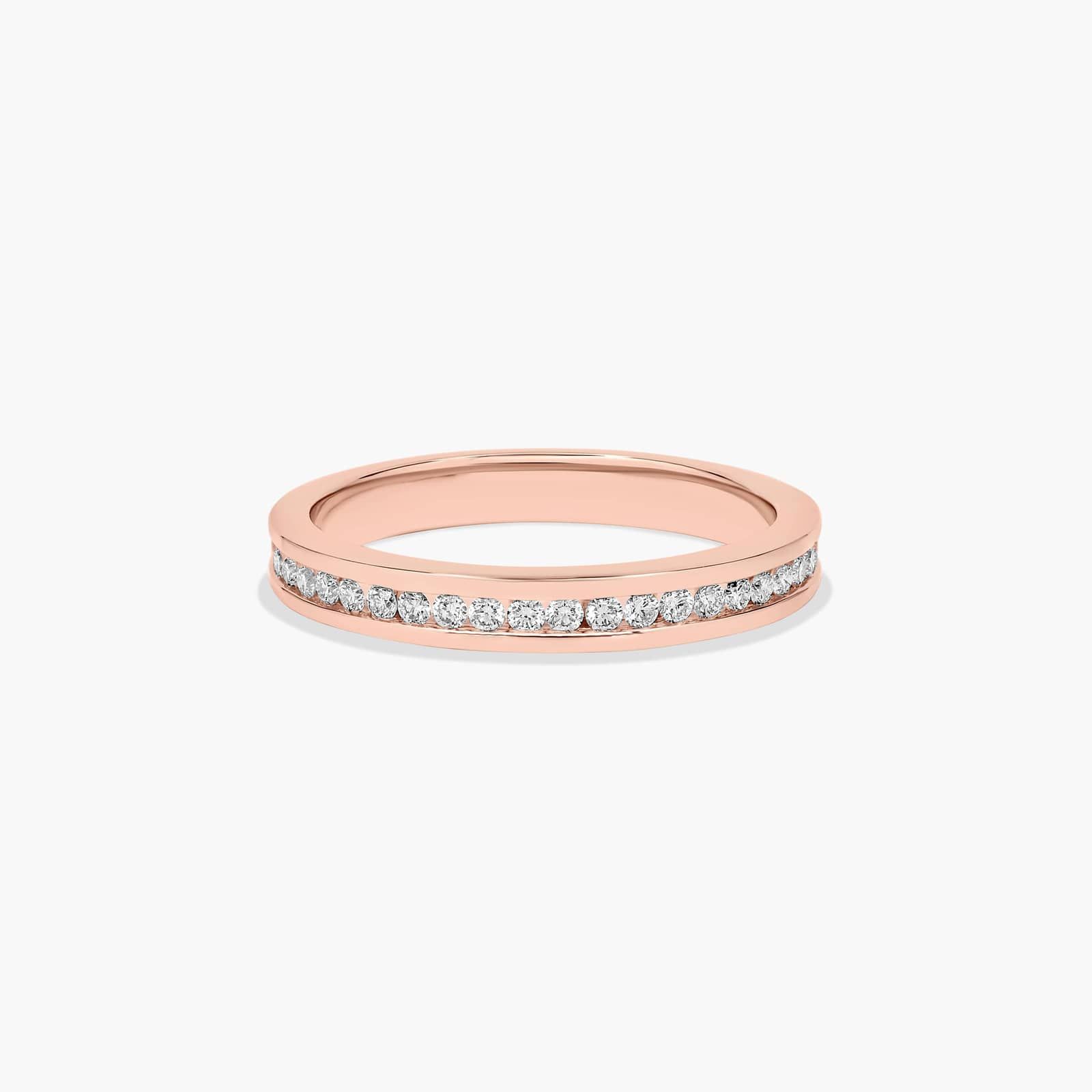 Channel Set Wedding Ring With 0.25 CTW Diamonds In 14K Rose Gold (2.50mm)
