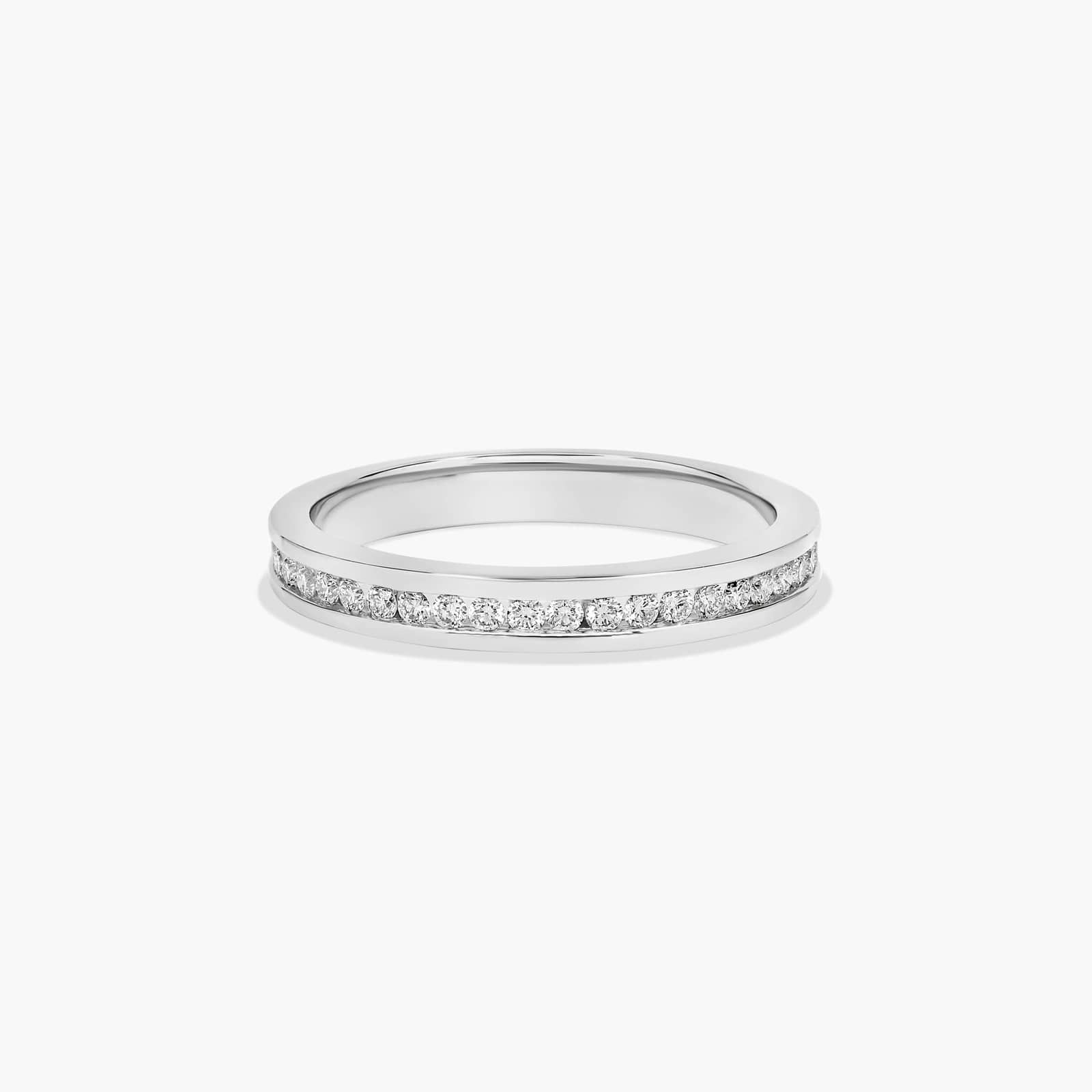 Channel Set Wedding Ring With 0.28 CTW Diamonds In 18K White Gold (2.50mm)