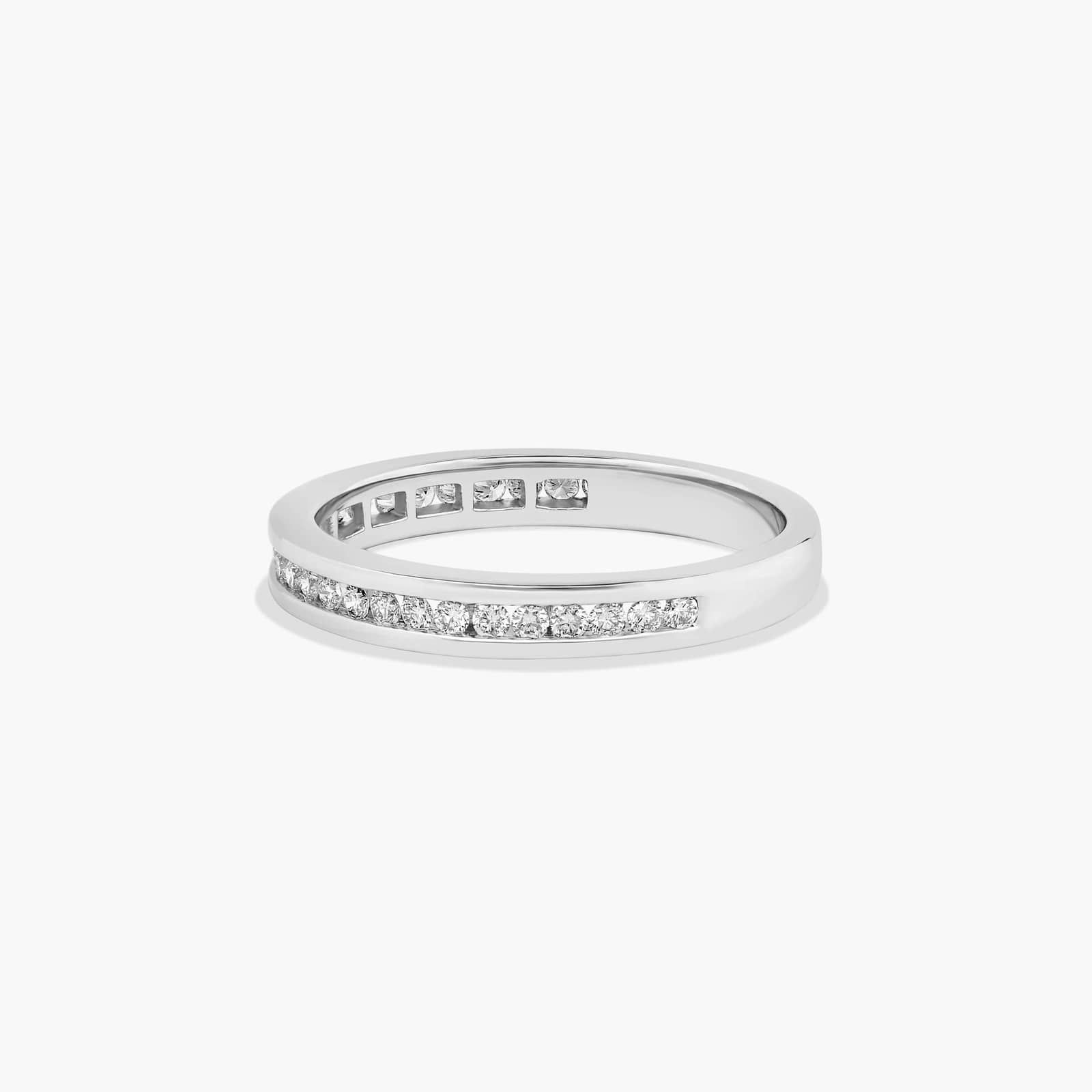 Channel Set Wedding Ring With 0.28 CTW Diamonds In 18K White Gold (2.50mm)