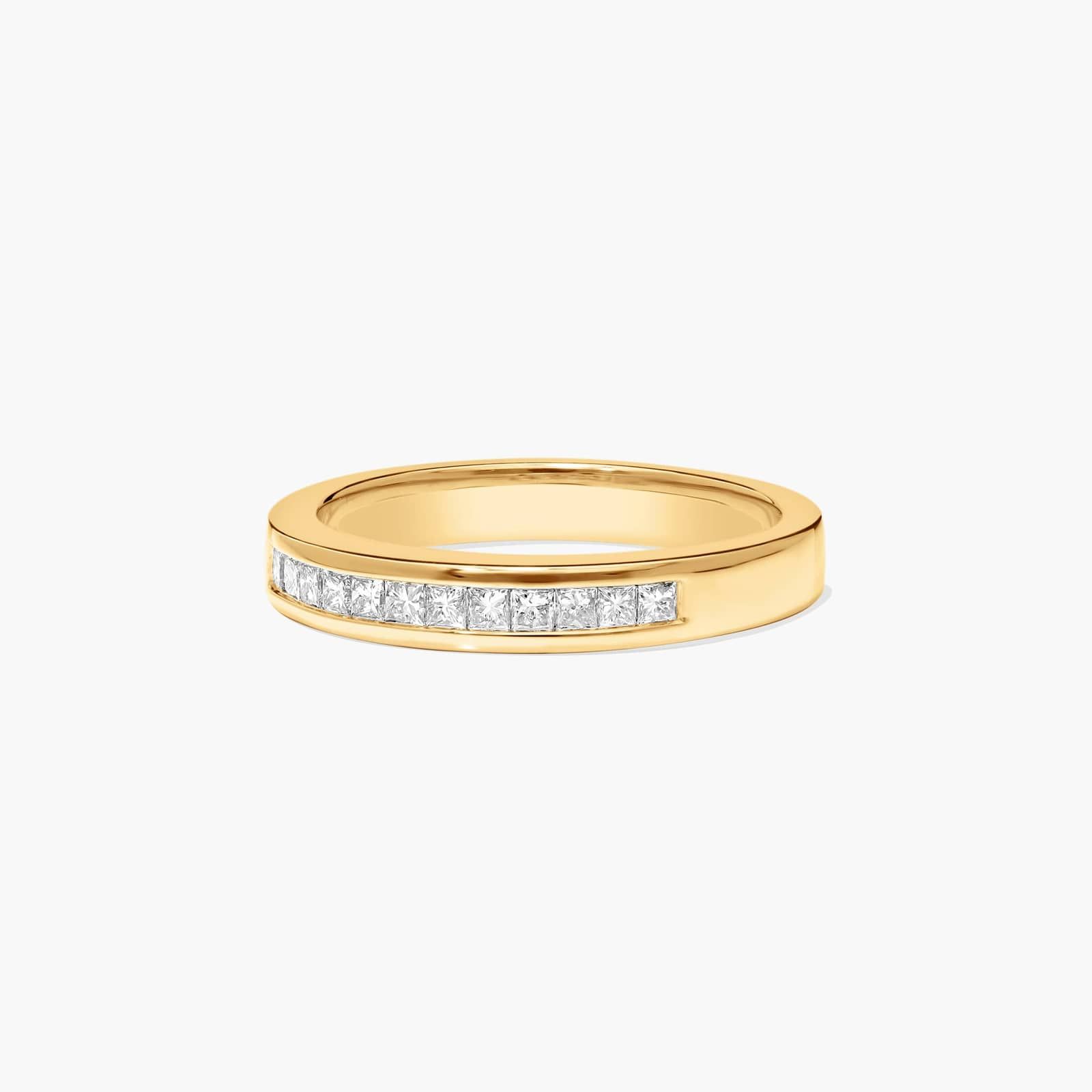 Channel Set Wedding Ring With 0.3 CTW Diamonds In 18K Yellow Gold (2.50mm)
