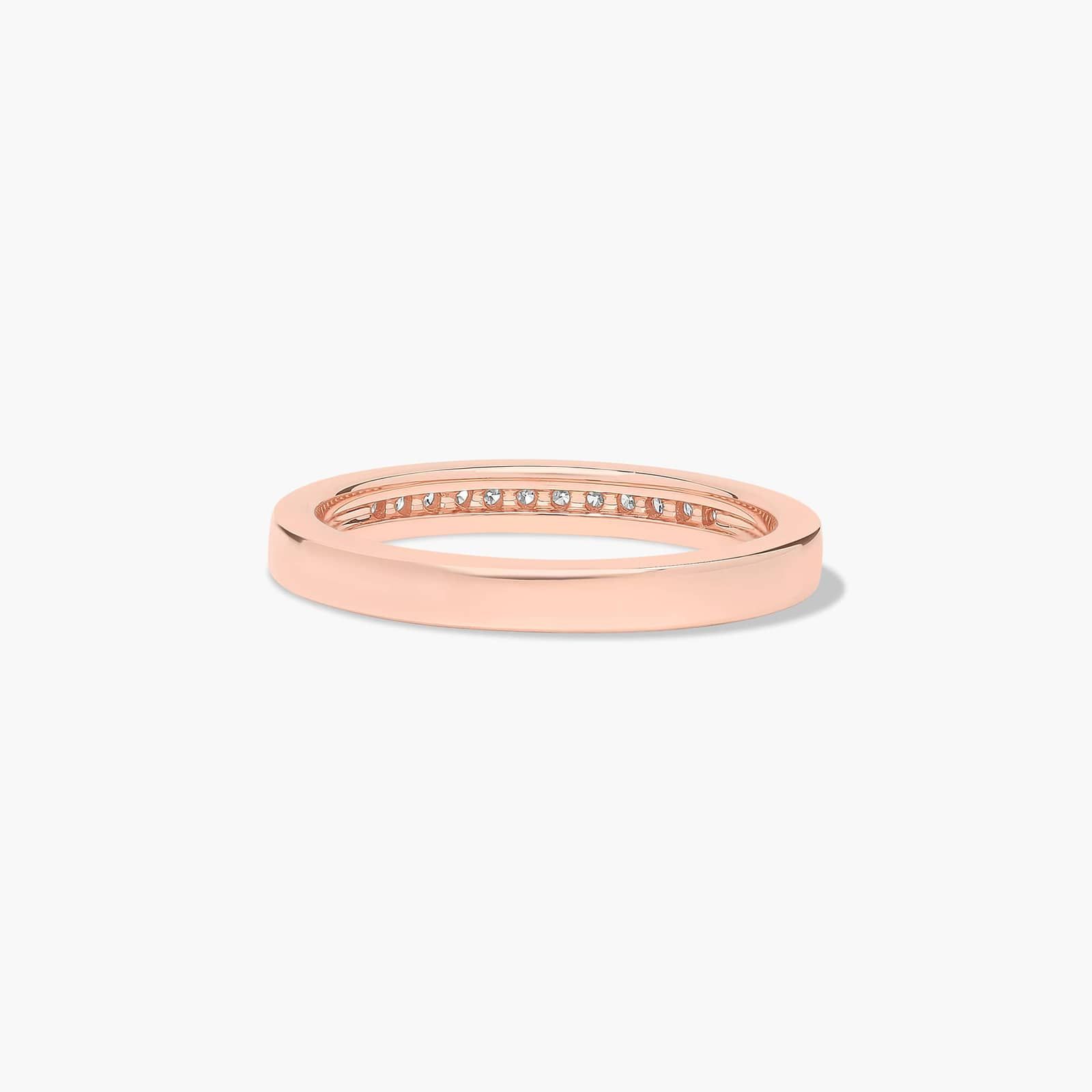 Channel Set Wedding Ring With 0.1 CTW Diamonds In 14K Rose Gold (2.50mm)