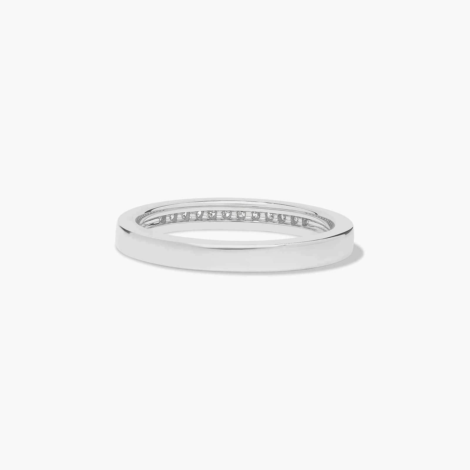 Channel Set Wedding Ring With 0.16 CTW Diamonds In 18K White Gold (2.50mm)