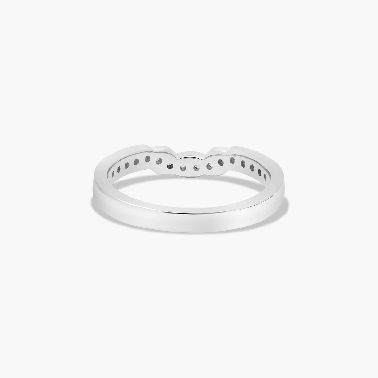 Fitted Pavé Set Diamond Wedding Ring In Platinum (2.50mm)
