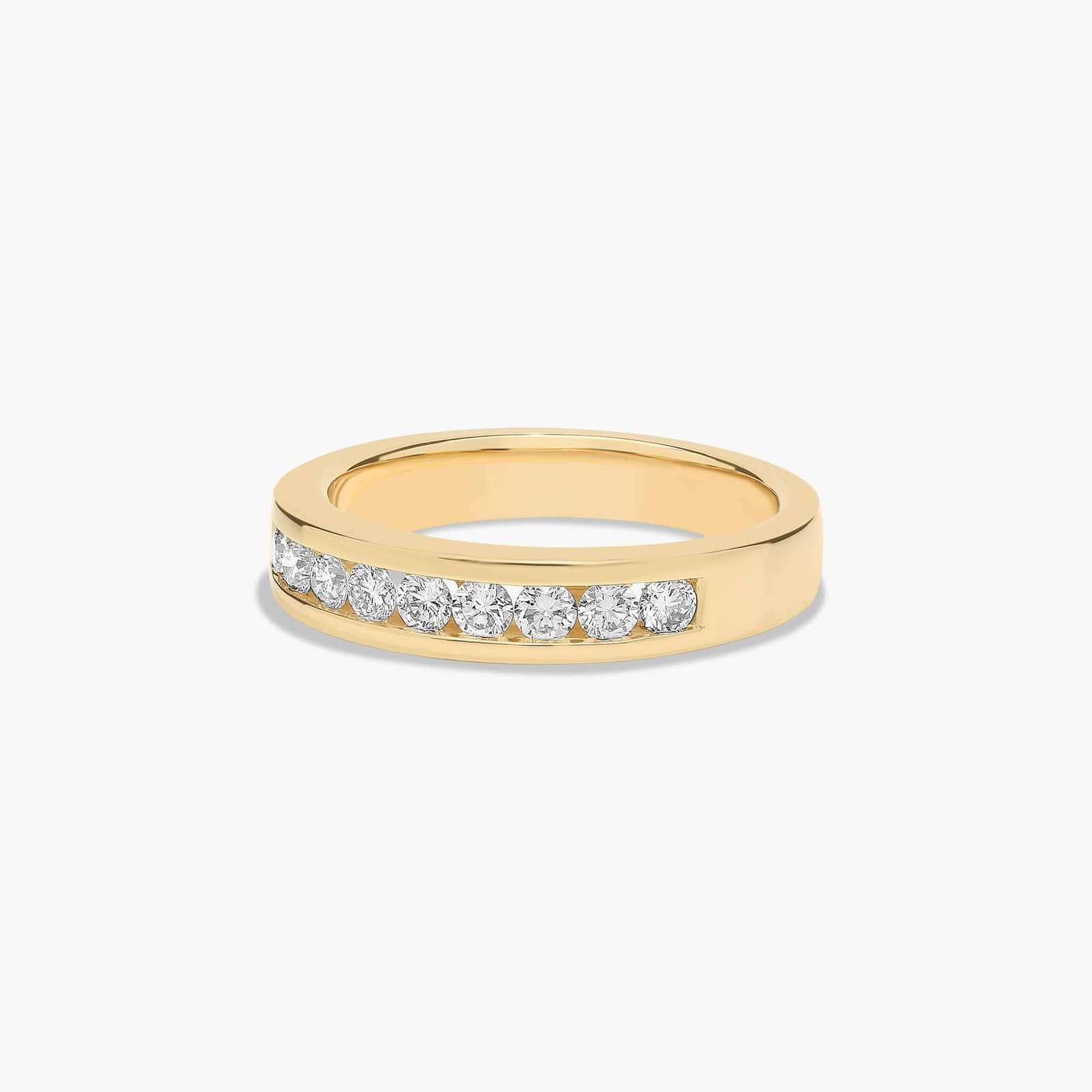 Channel Set Wedding Ring With 0.45 CTW Diamonds In 18K Yellow Gold (3.50mm)