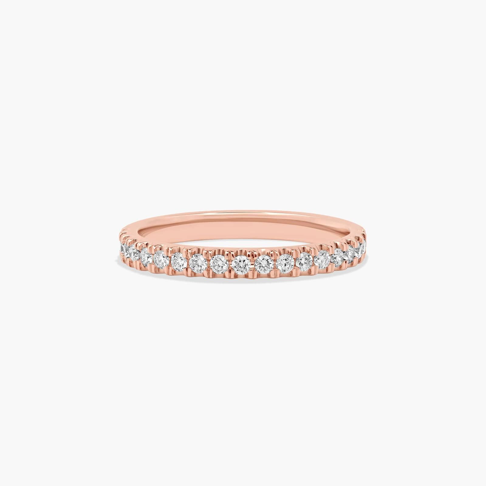 Art Nouveau Pavé Set Wedding Ring With 0.27 CTW Diamonds In 14K Rose Gold (2.00mm)