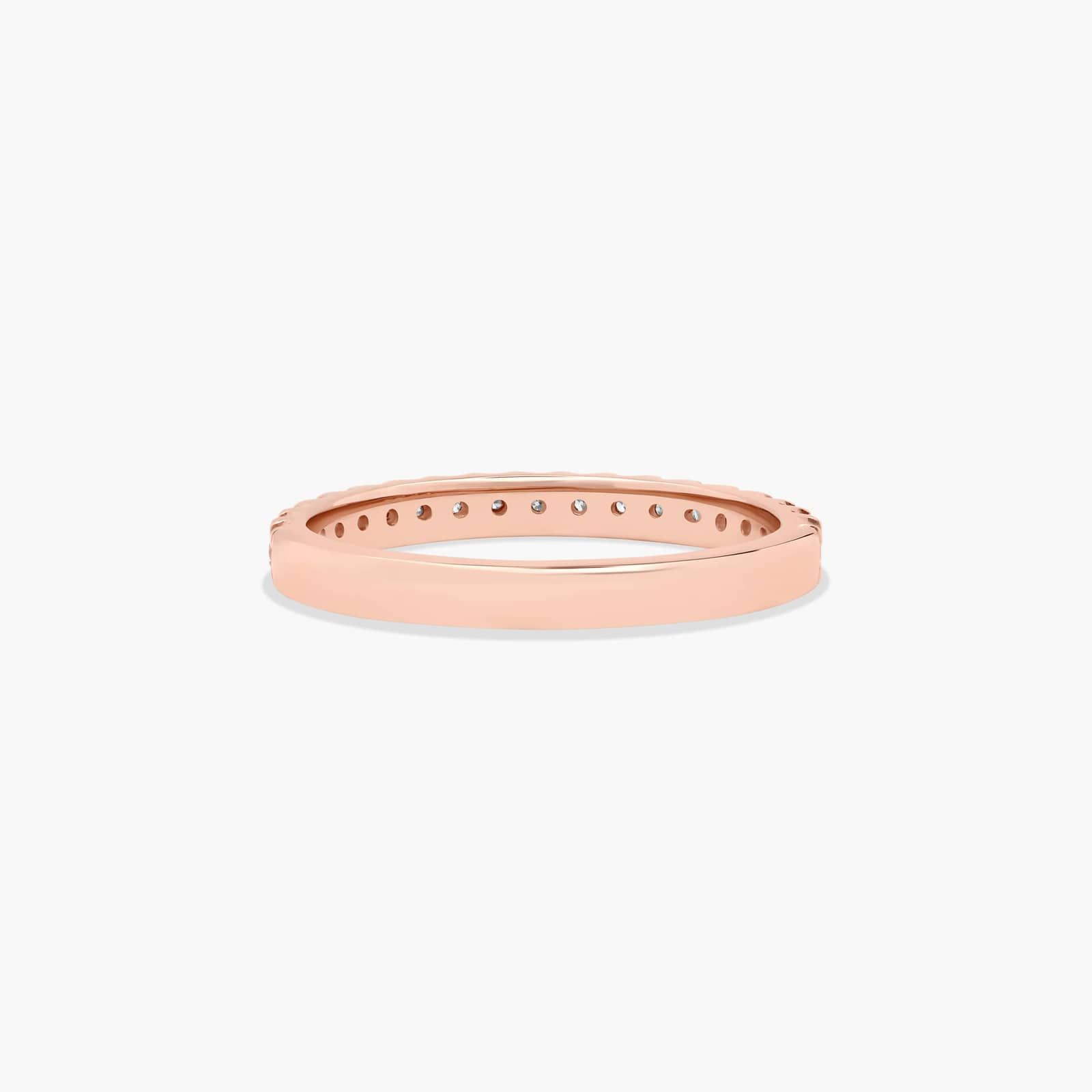 Art Nouveau Pavé Set Wedding Ring With 0.27 CTW Diamonds In 14K Rose Gold (2.00mm)