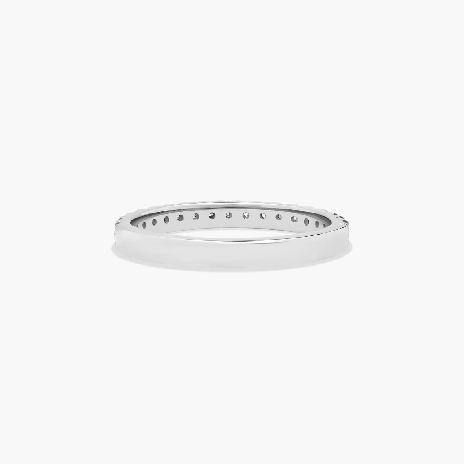 Art-Nouveau Pavé Set Wedding Ring With 0.29 CTW Diamonds In 18K White Gold (2.00mm)