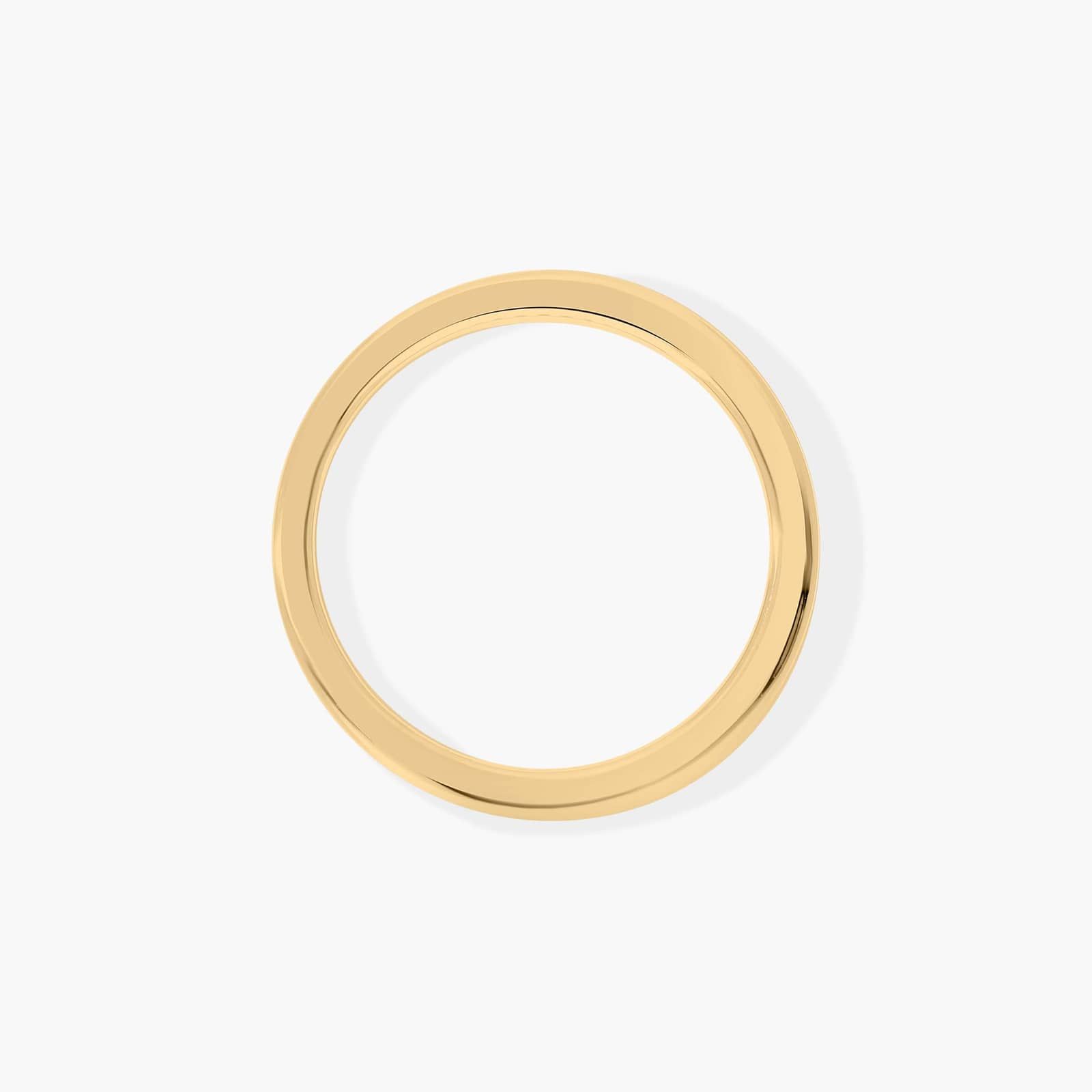 Flat Squared Wire Wedding Ring In 18K Yellow Gold (2.00mm)