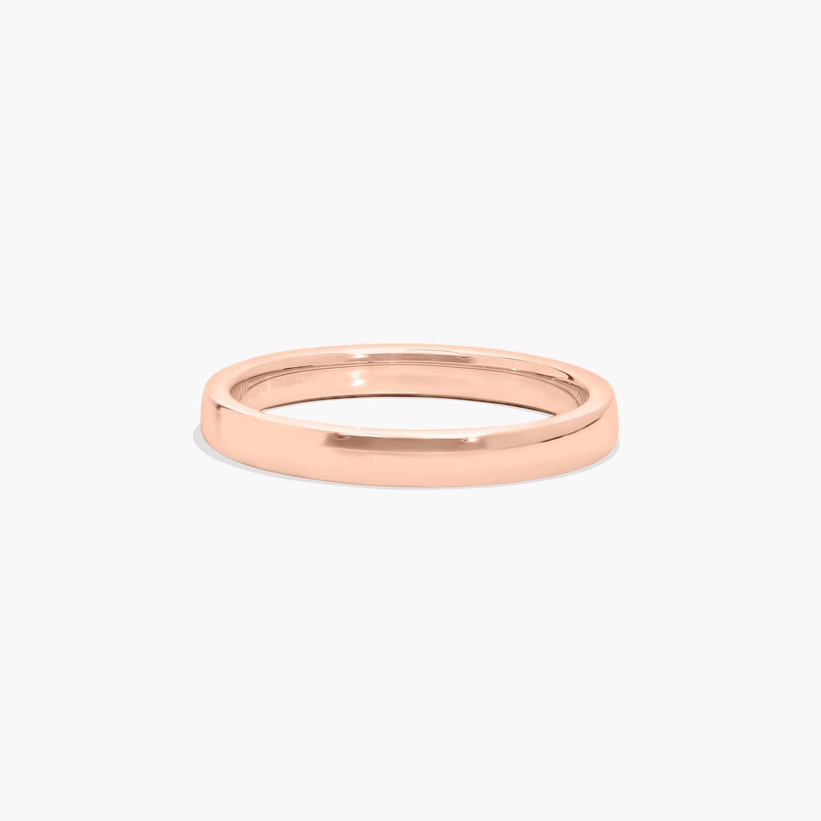 Traditional Straight Fit Wedding Ring In 14K Rose Gold (2.50mm)