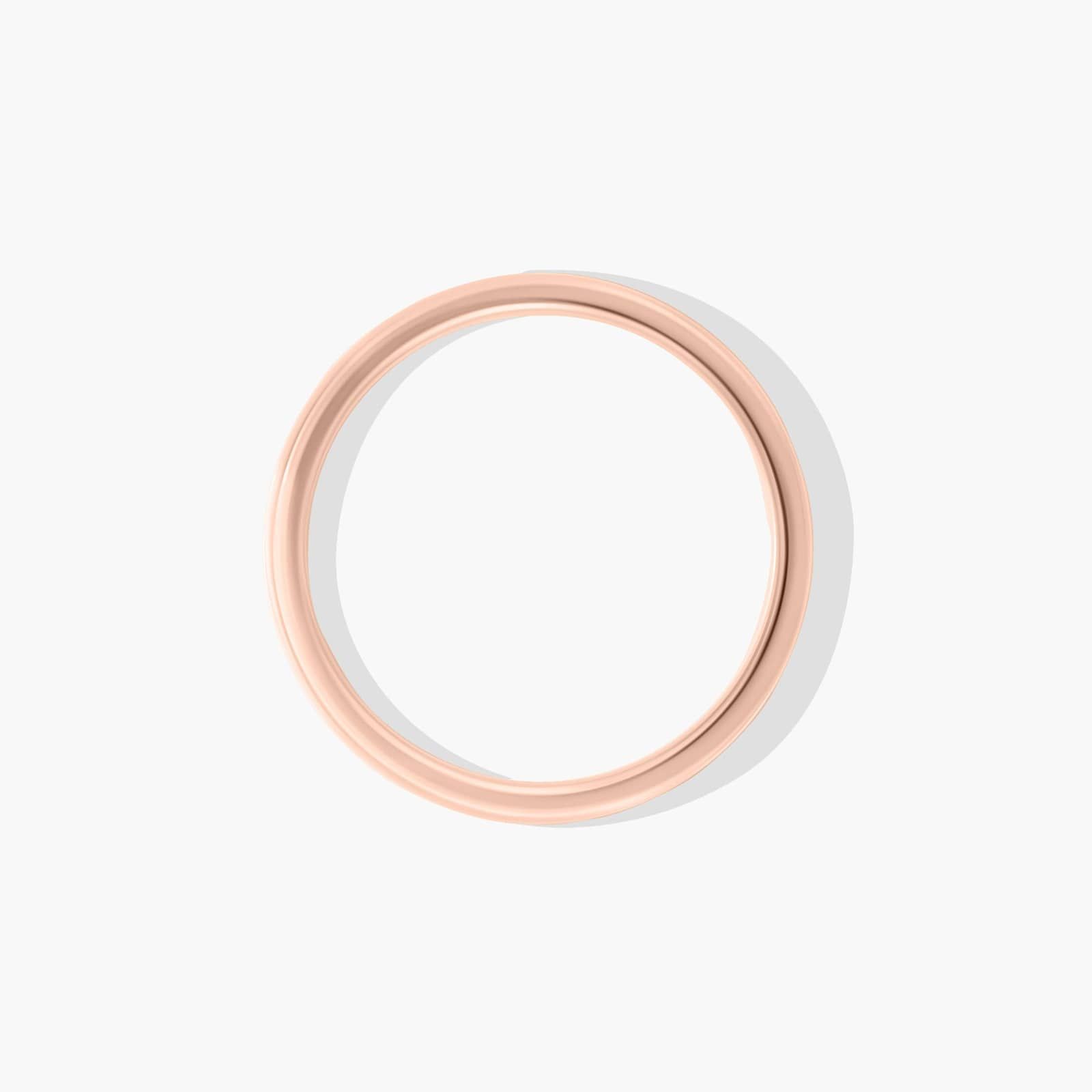 Traditional Straight Fit Wedding Ring In 14K Rose Gold (2.50mm)