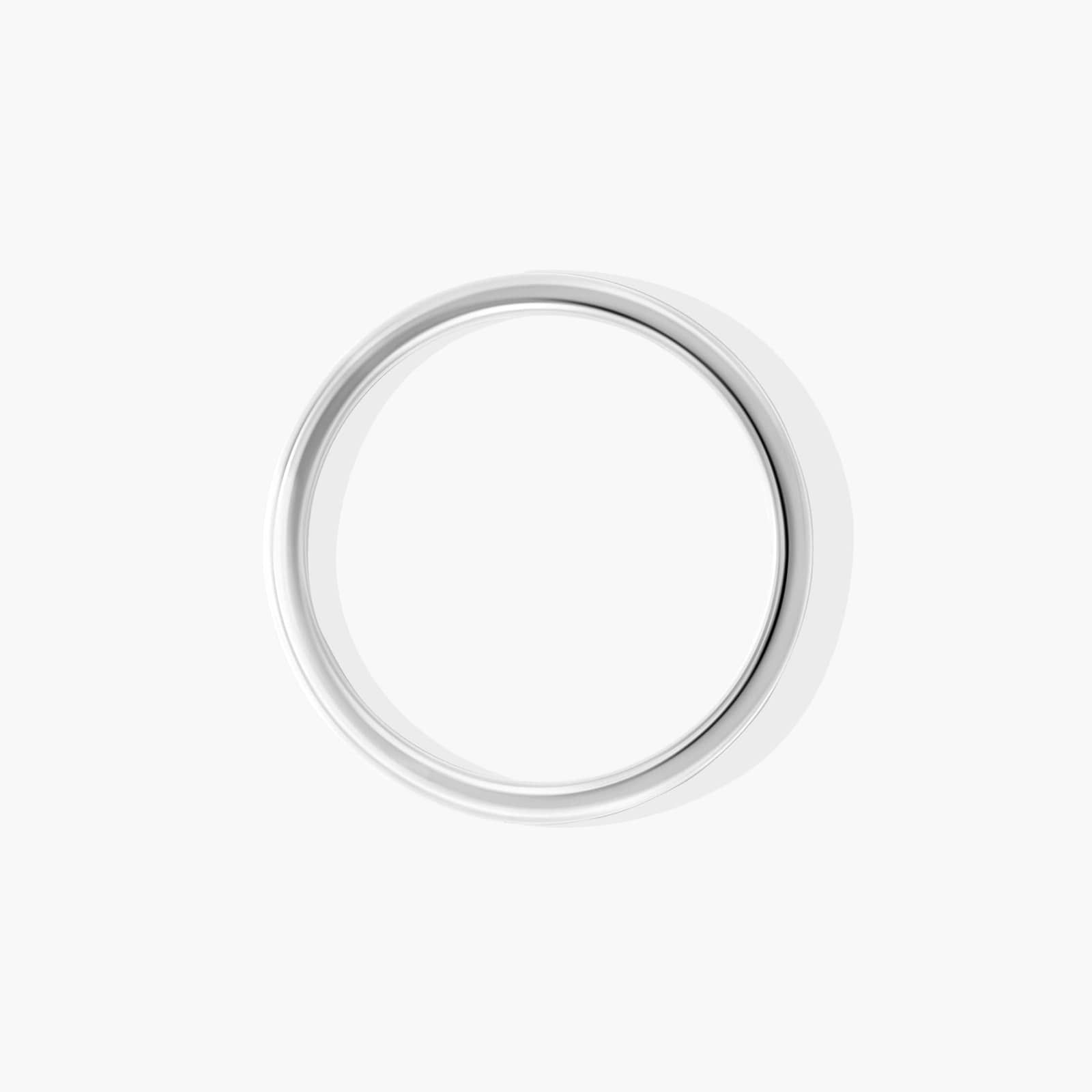 Traditional Straight Fit Wedding Ring In 18K White Gold (2.50mm)