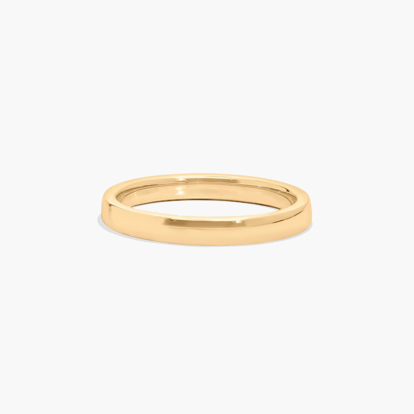 Traditional Straight Fit Wedding Ring In 14K Yellow Gold (2.50mm)