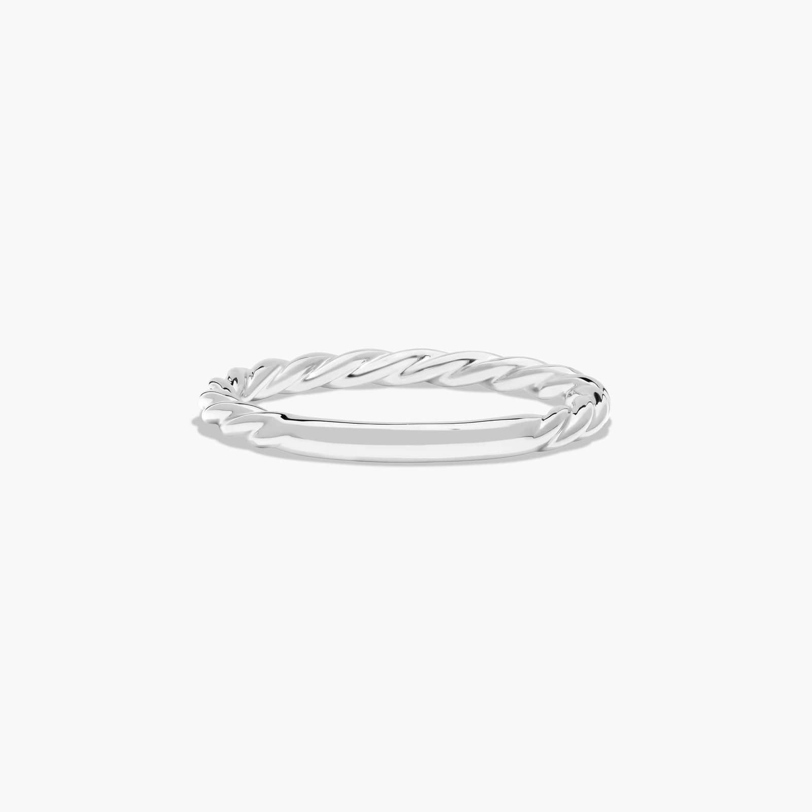 Cable Wedding Ring In Platinum (2.00mm)