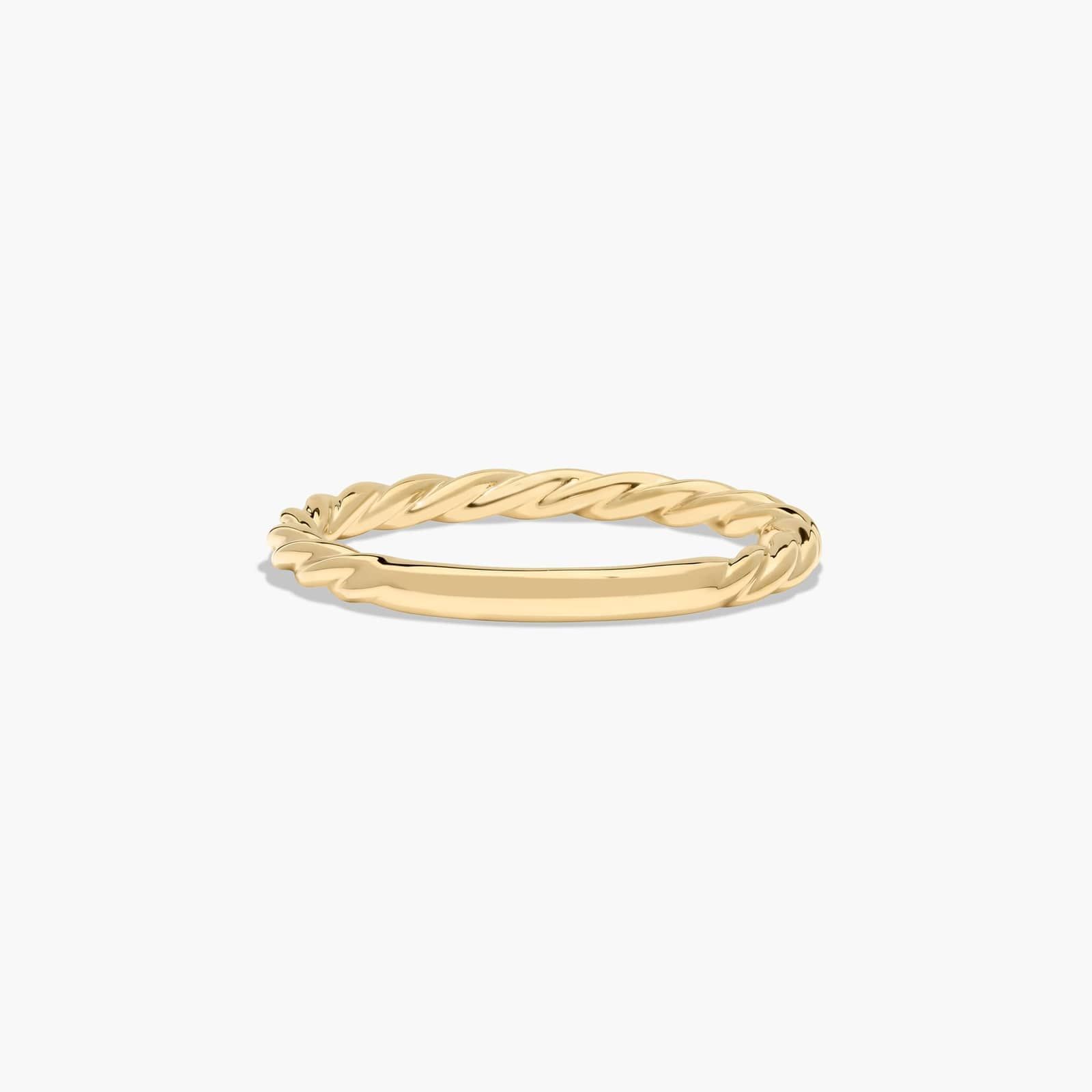 Cable Wedding Ring In 18K Yellow Gold (2.00mm)